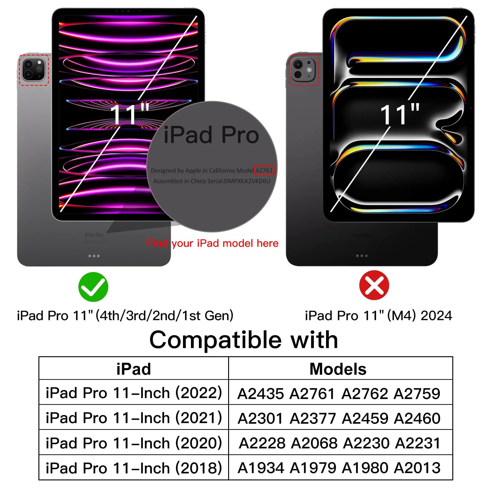JETech Custodia per iPad Pro 11" (2018-2022), Grigio Scuro - immagine 2