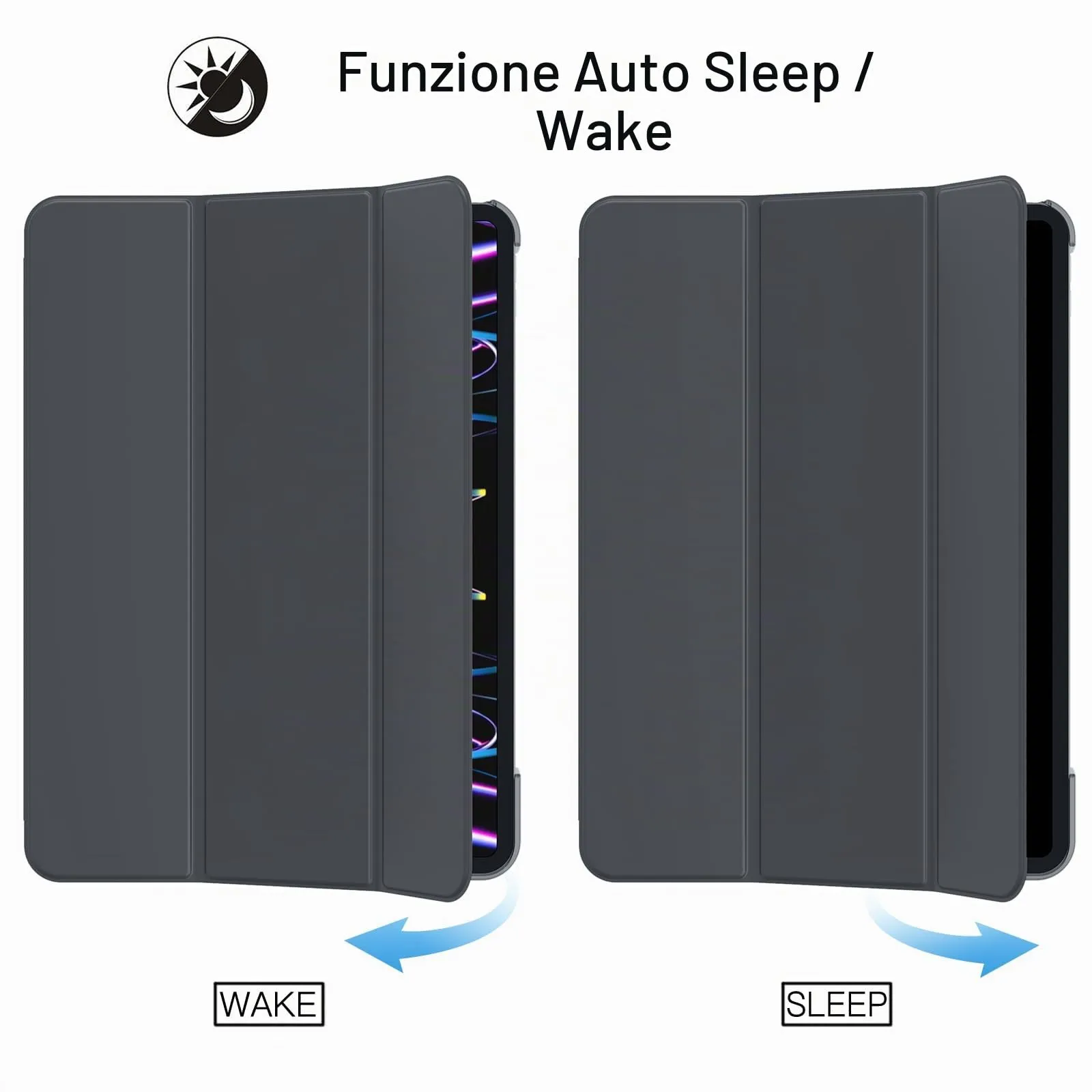 JETech Custodia per iPad Pro 11" (2018-2022), Grigio Scuro - immagine 6