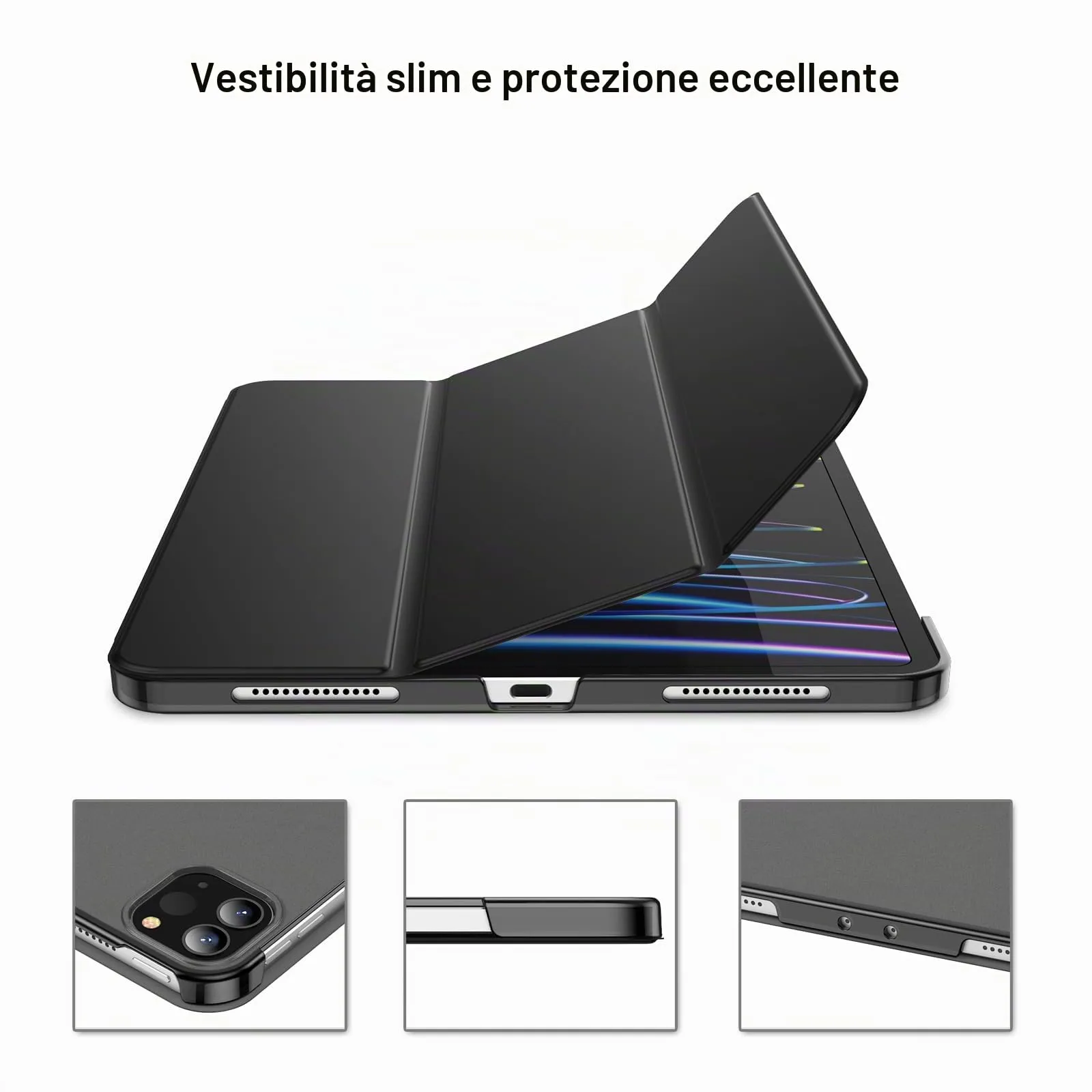 JETech Custodia per iPad Pro 11" (2018-2022), Nero - immagine 3