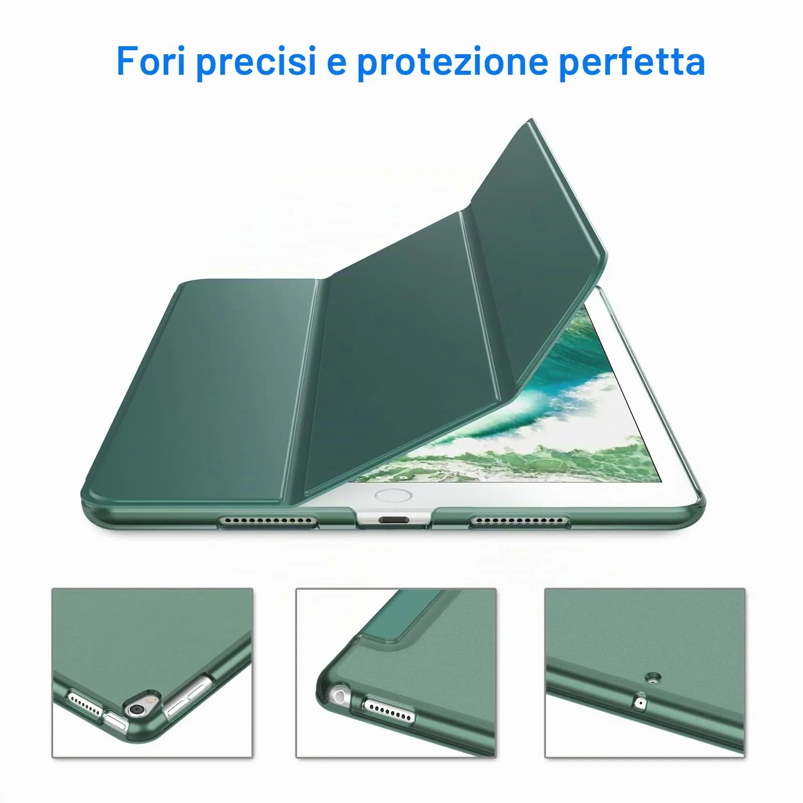 JETech Custodia per iPad Pro 10,5" (2017) e iPad Air 3 (2019), Verde Nebbioso - immagine 3