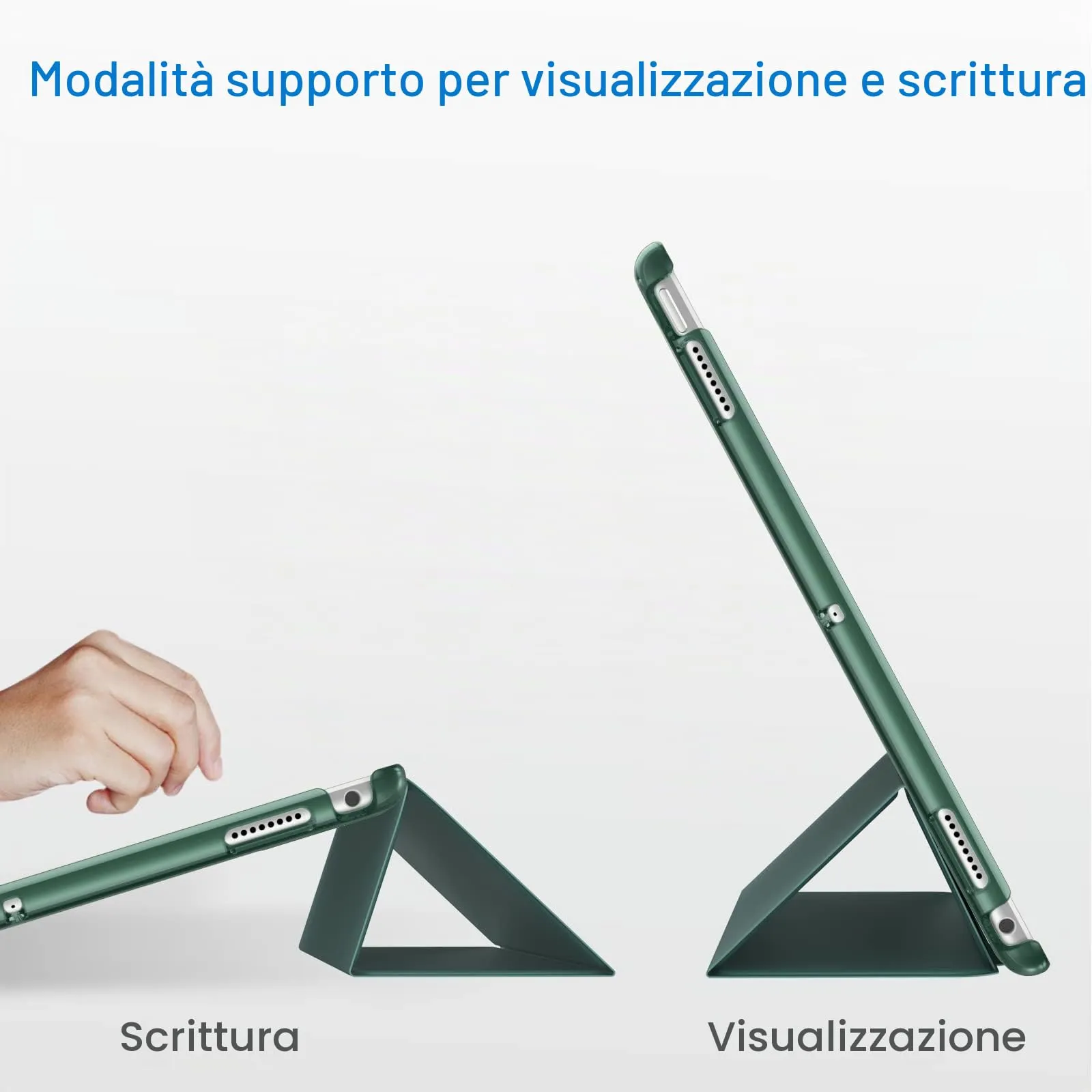 JETech Custodia per iPad Pro 10,5" (2017) e iPad Air 3 (2019), Verde Nebbioso - immagine 5