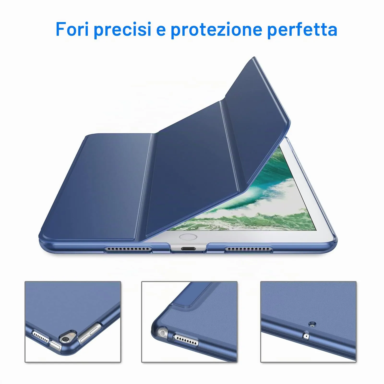 JETech Custodia per iPad Pro 10,5" (2017) e iPad Air 3ª Gen (2019), Navy - immagine 3