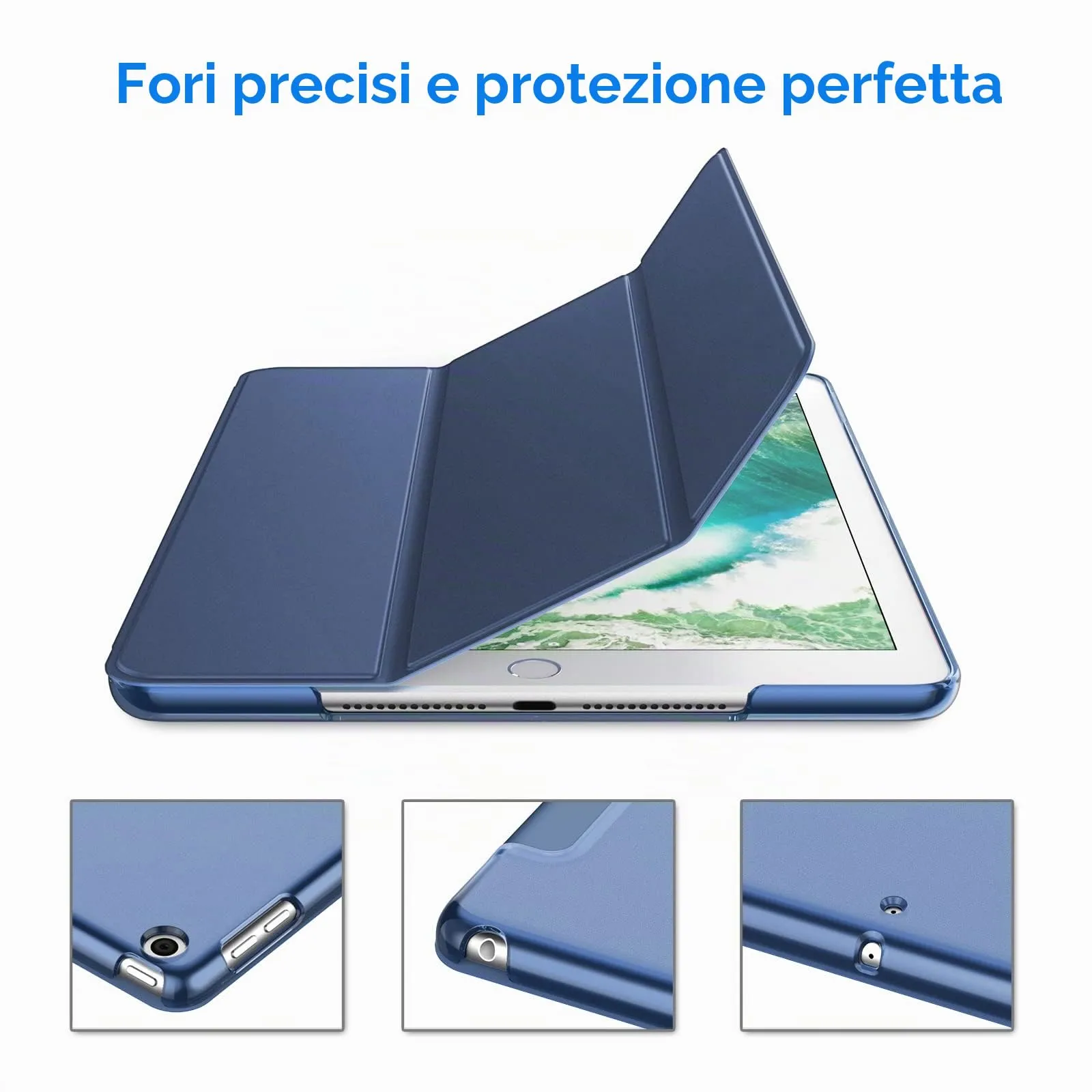 JETech Custodia per iPad 6ª/5ª Gen 9,7" (2018/2017), Marino Intenso - immagine 3
