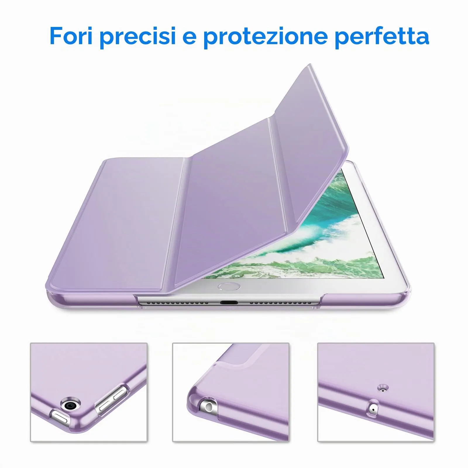 JETech Custodia per iPad 6ª/5ª Gen 9,7" (2018/2017), Viola Chiaro - immagine 3
