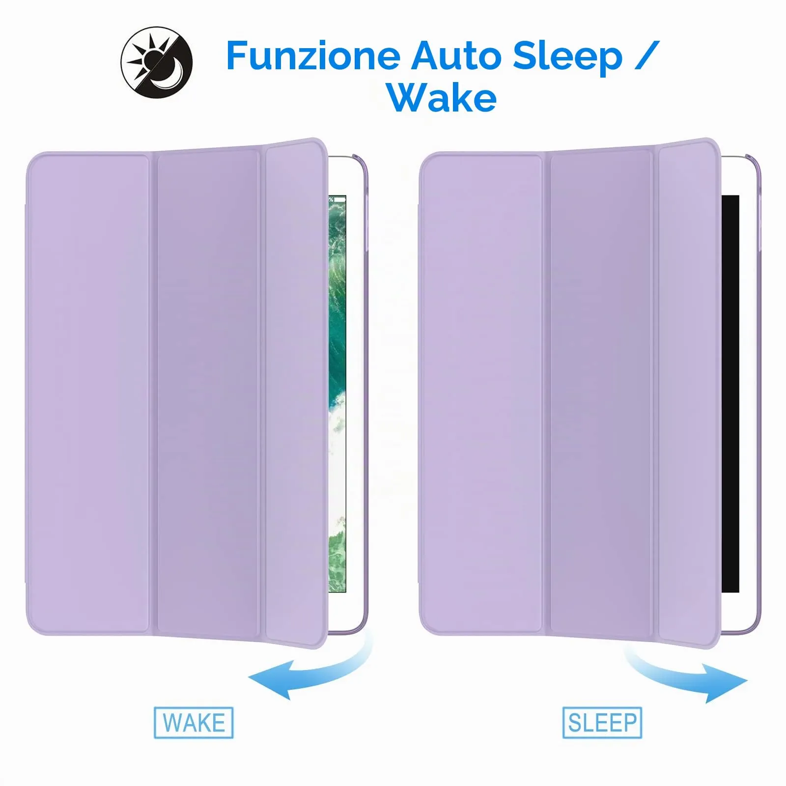JETech Custodia per iPad 6ª/5ª Gen 9,7" (2018/2017), Viola Chiaro - immagine 6