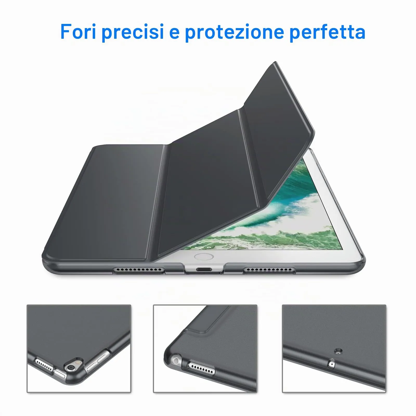 JETech Custodia per iPad Pro 10,5" (2017) e iPad Air 3ª Gen (2019), Grigio Scuro - immagine 3