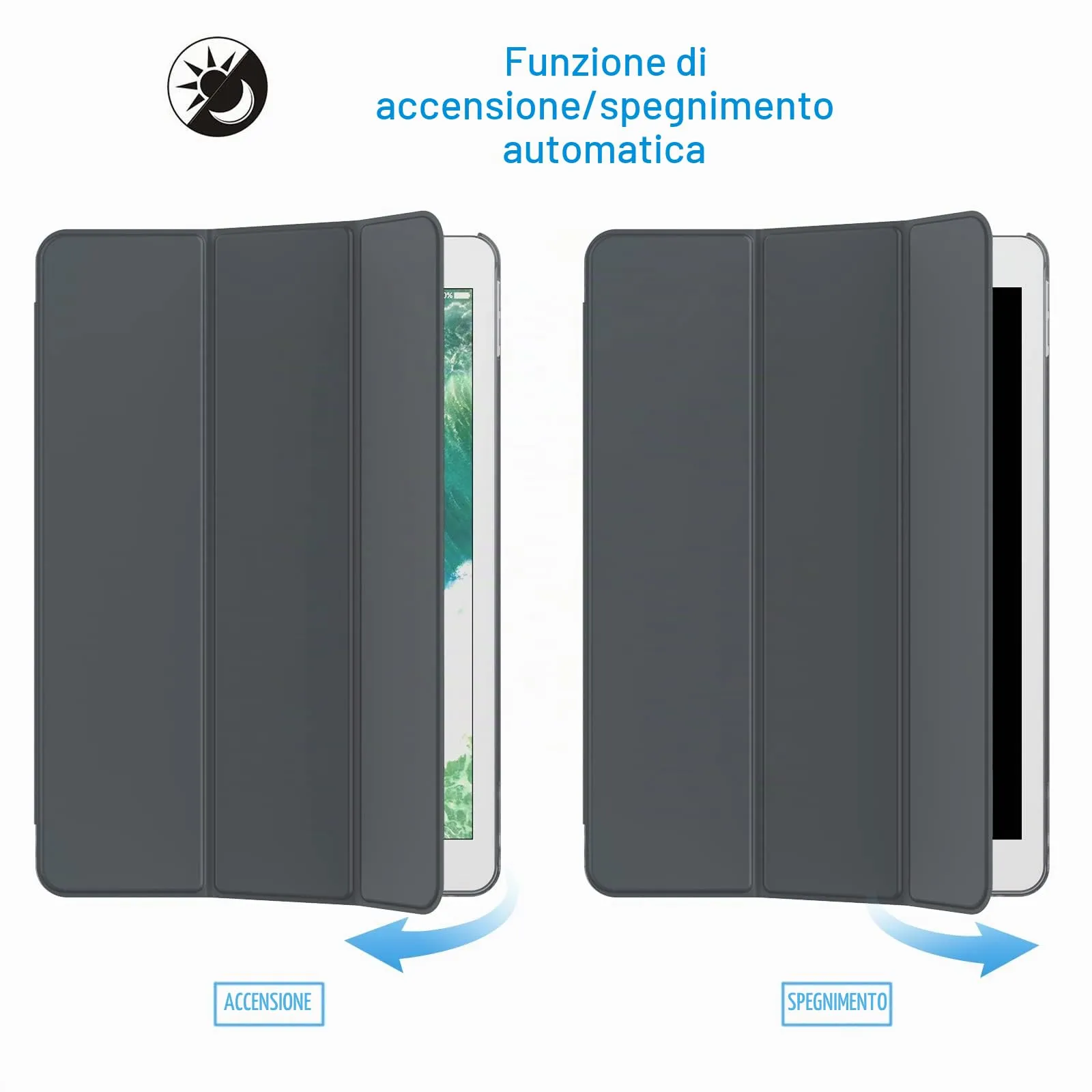 JETech Custodia per iPad Pro 10,5" (2017) e iPad Air 3ª Gen (2019), Grigio Scuro - immagine 6