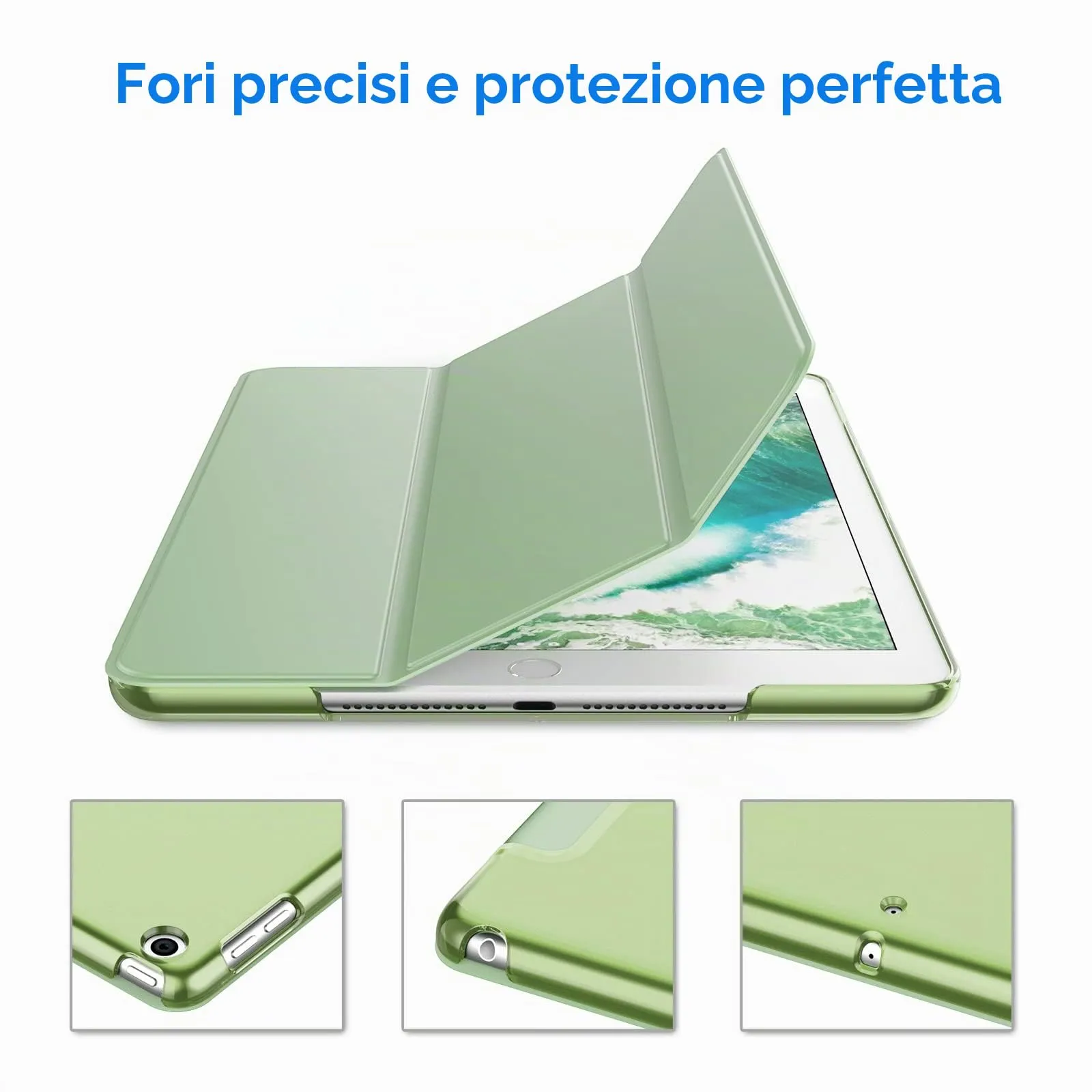 JETech Custodia per iPad 6ª/5ª Gen 9,7" (2018/2017), Verde Matcha - immagine 3