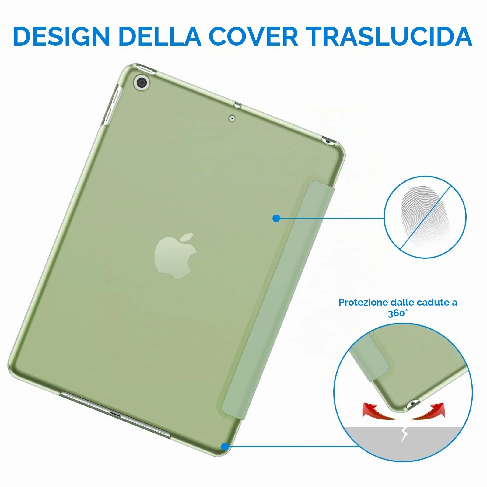 JETech Custodia per iPad 6ª/5ª Gen 9,7" (2018/2017), Verde Matcha - immagine 4
