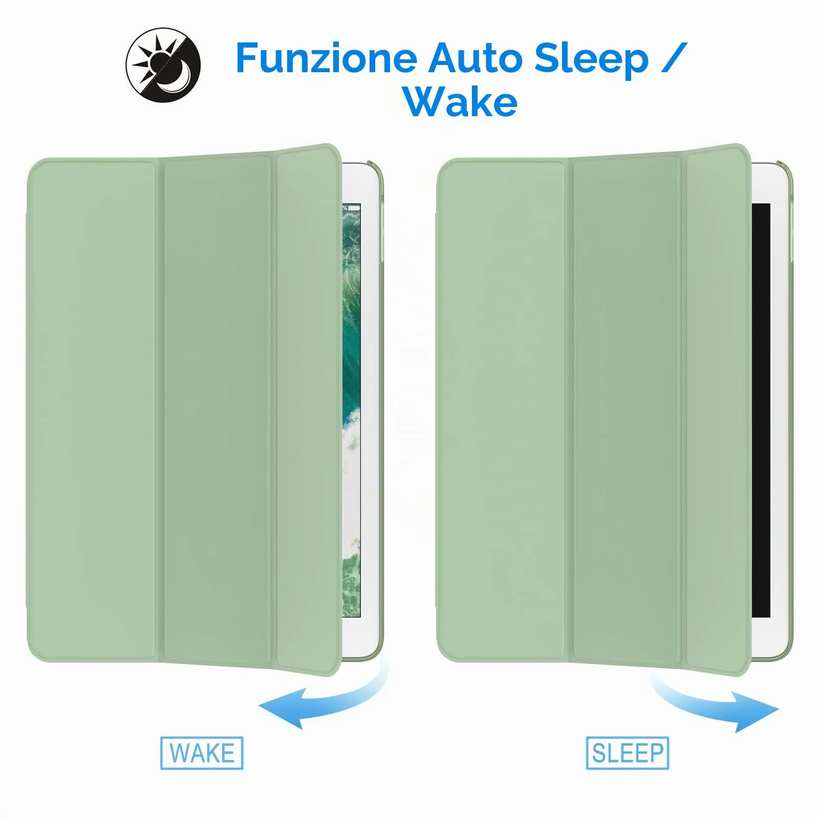 JETech Custodia per iPad 6ª/5ª Gen 9,7" (2018/2017), Verde Matcha - immagine 6