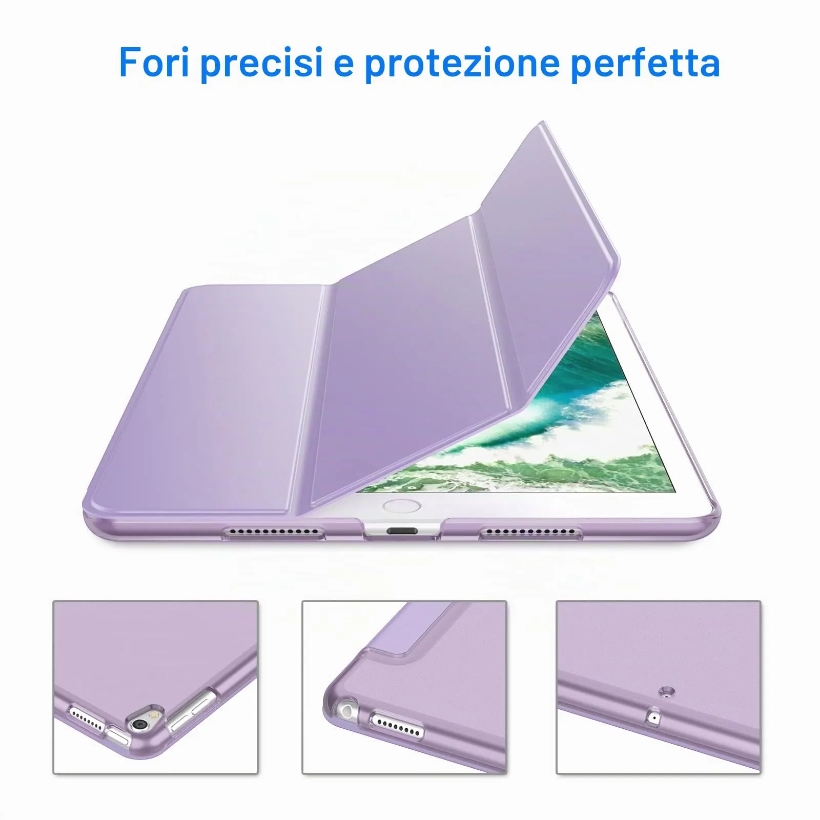 JETech Custodia per iPad Pro 10,5" 2017 e iPad Air 3ª Gen 2019, Viola Chiaro - immagine 3