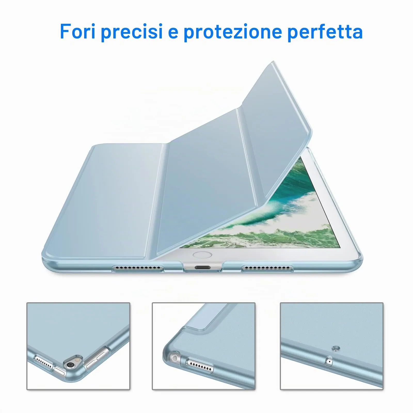 JETech Custodia per iPad Pro 10,5" (2017) e iPad Air 3ª Gen (2019), Blu Chiaro - immagine 3