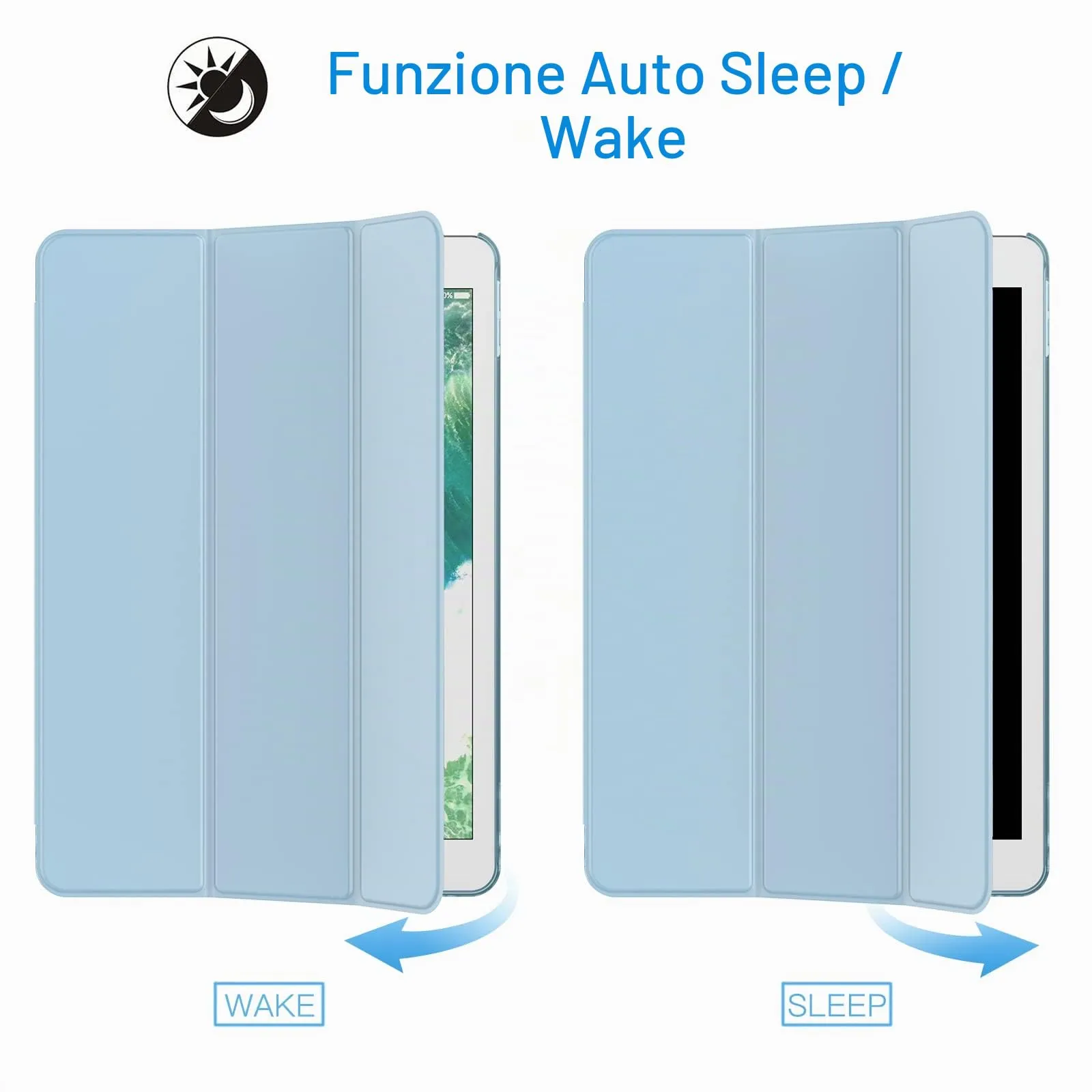 JETech Custodia per iPad Pro 10,5" (2017) e iPad Air 3ª Gen (2019), Blu Chiaro - immagine 6