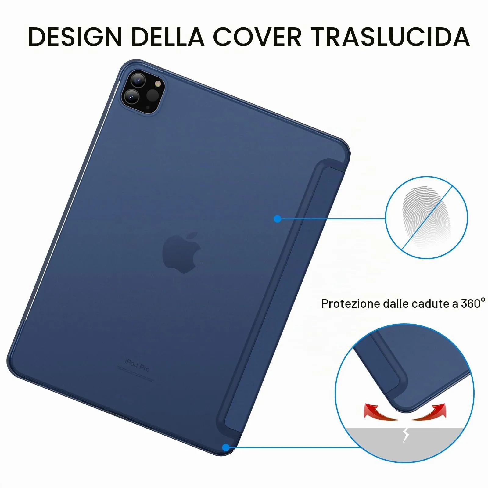 JETech Custodia per iPad Pro 11" (2018-2022), Marino Intenso - immagine 4