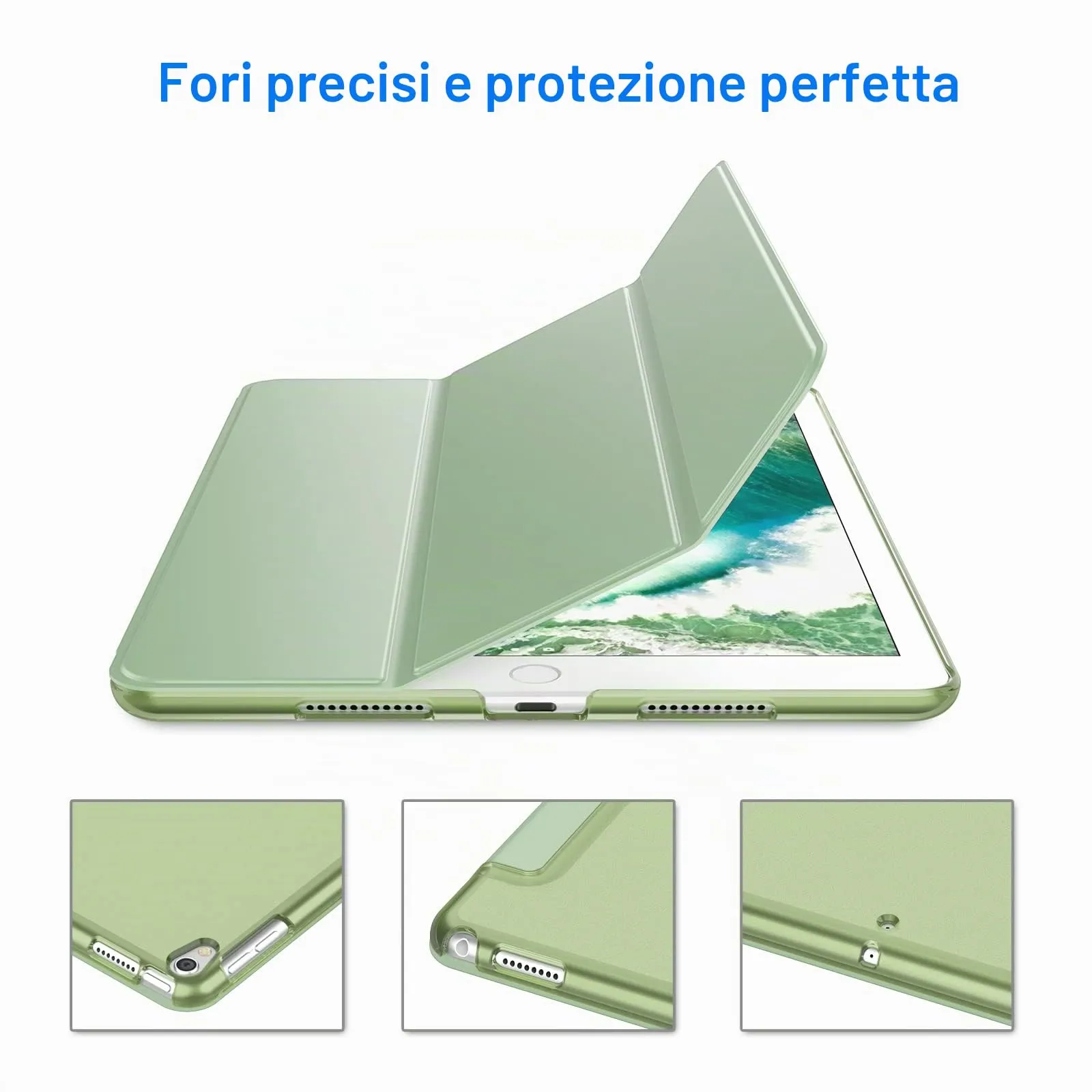 JETech Custodia per iPad Pro 10,5" (2017) e iPad Air 3ª Gen (2019), Verde Matcha - immagine 3
