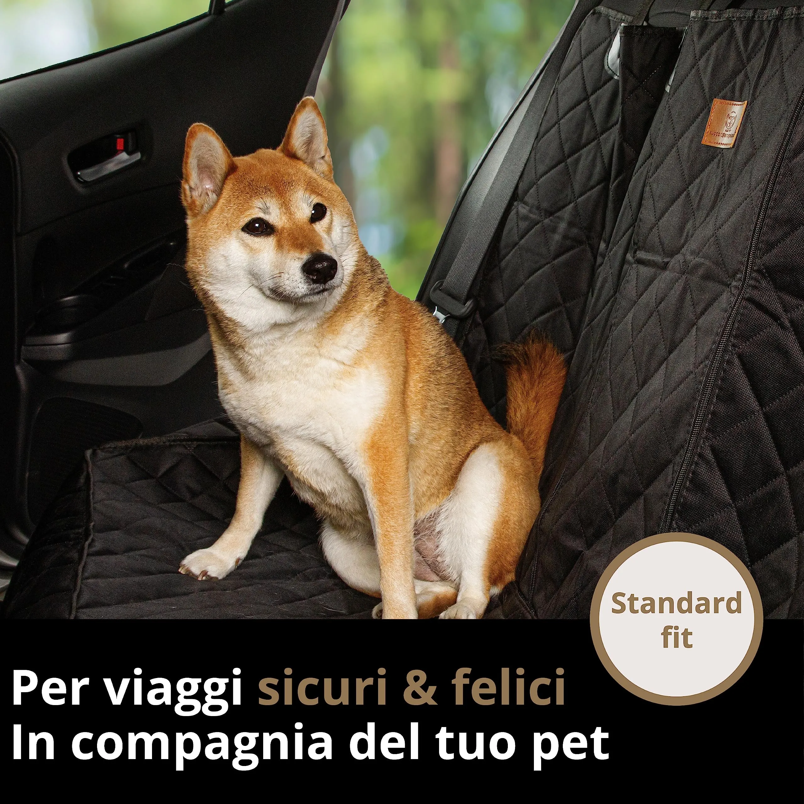 AMZPET Coprisedile Auto per Cani Universale 133 cm, Impermeabile, Antiscivolo e Antigraffio - immagine 2