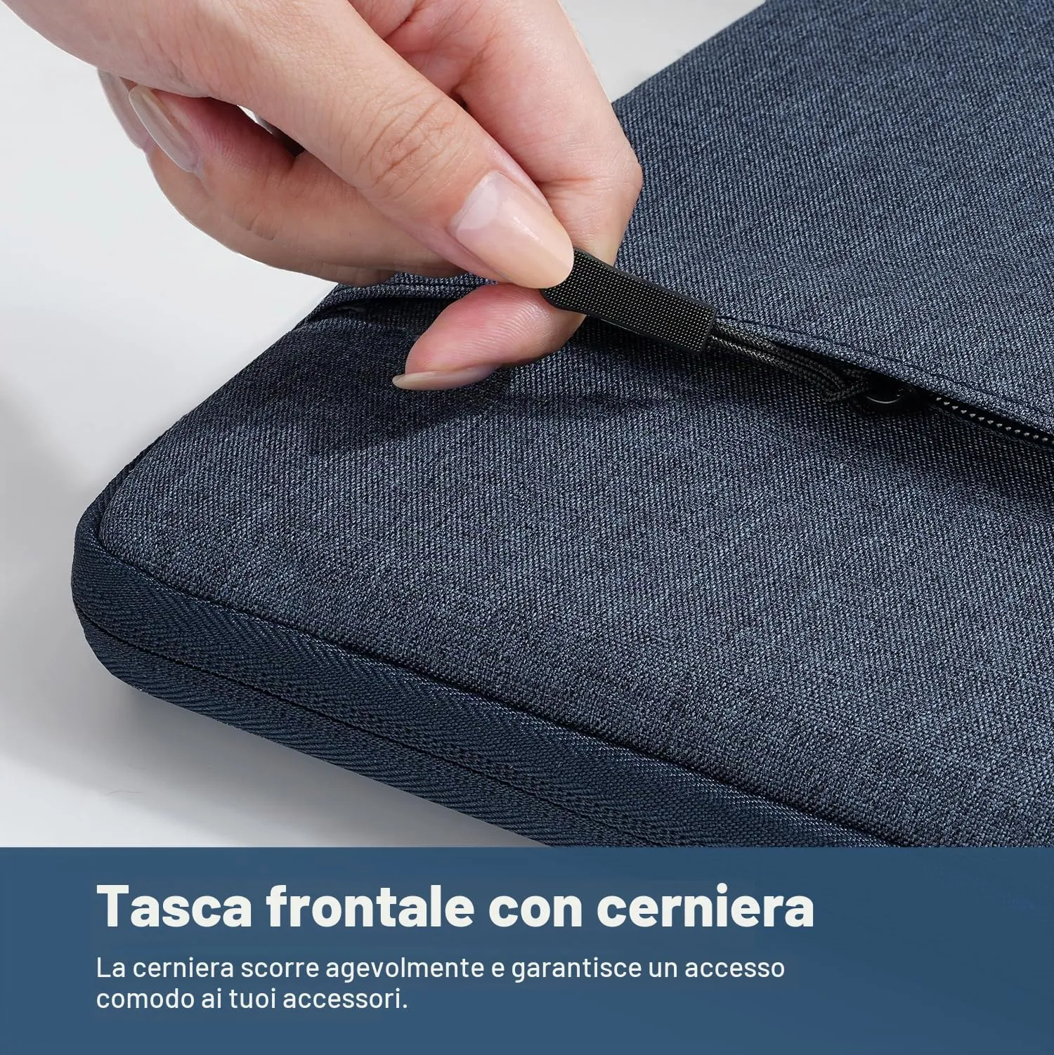 TiMOVO Custodia per Tablet 9-11", Grigio-Blu - immagine 3
