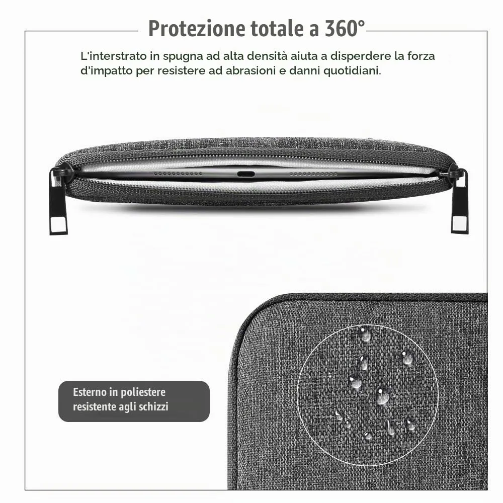 TiMOVO Custodia per Tablet 9-11", Grigio Scuro - immagine 5