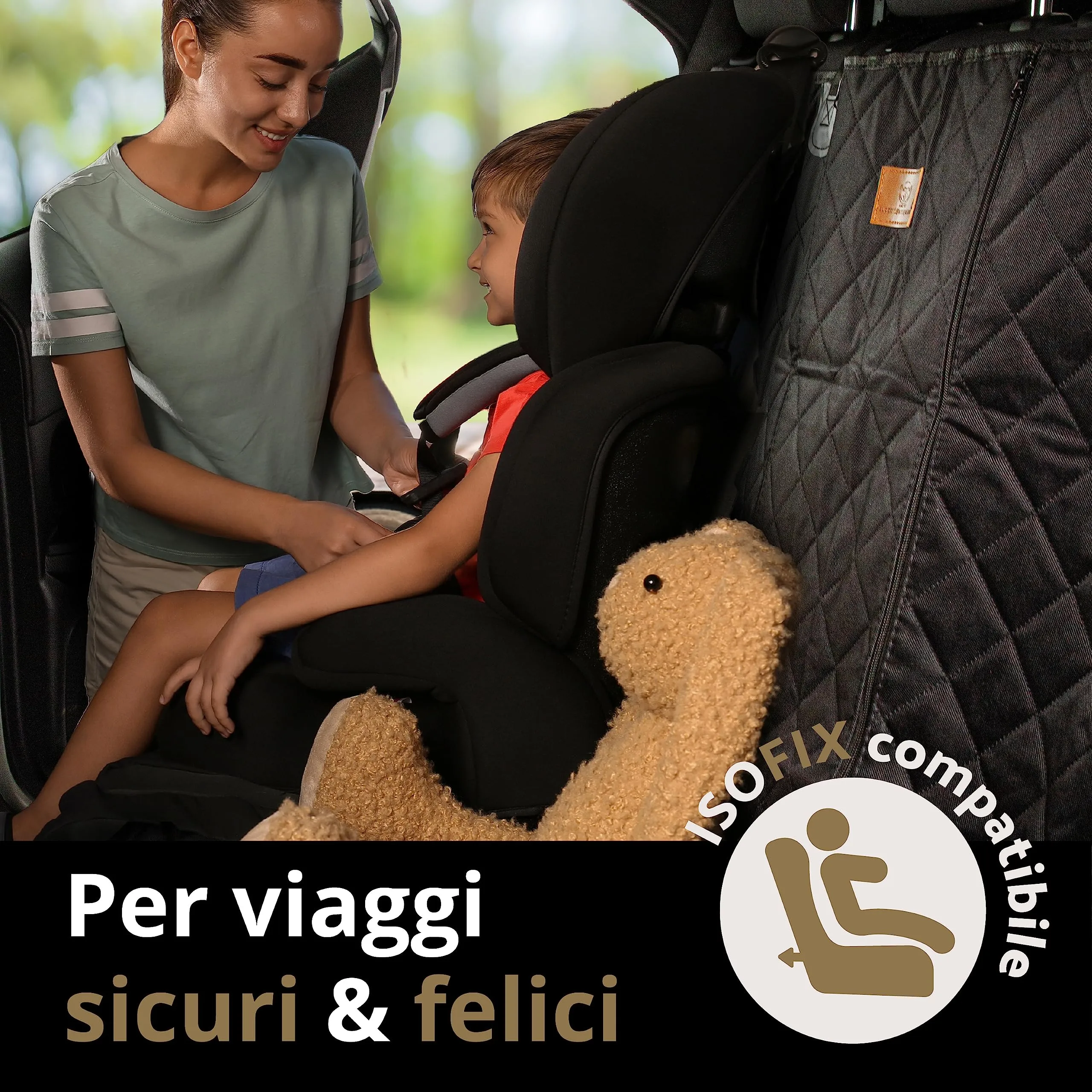 AMZPET Coprisedile Auto Isofix per Cani, Impermeabile e Antigraffio (133 x 56 cm) - immagine 2