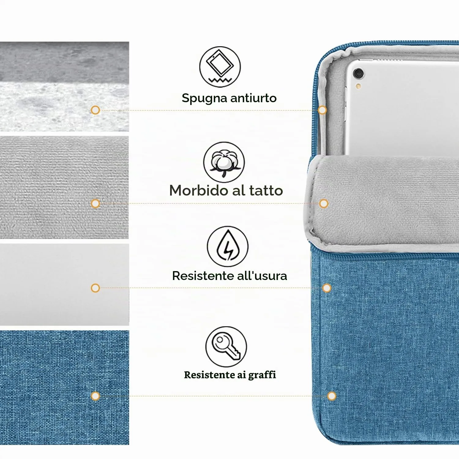 TiMOVO Custodia per Tablet 9-11", Blu - immagine 7
