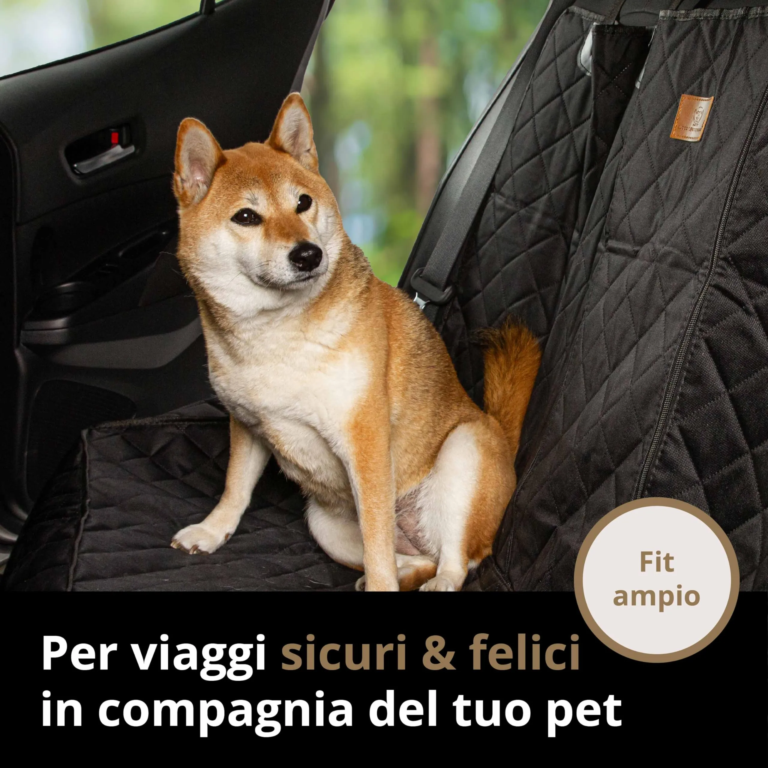 AMZPET Coprisedile Auto per Cani Impermeabile Antiscivolo e Antigraffio, 56 x 45 x 143 cm - immagine 2