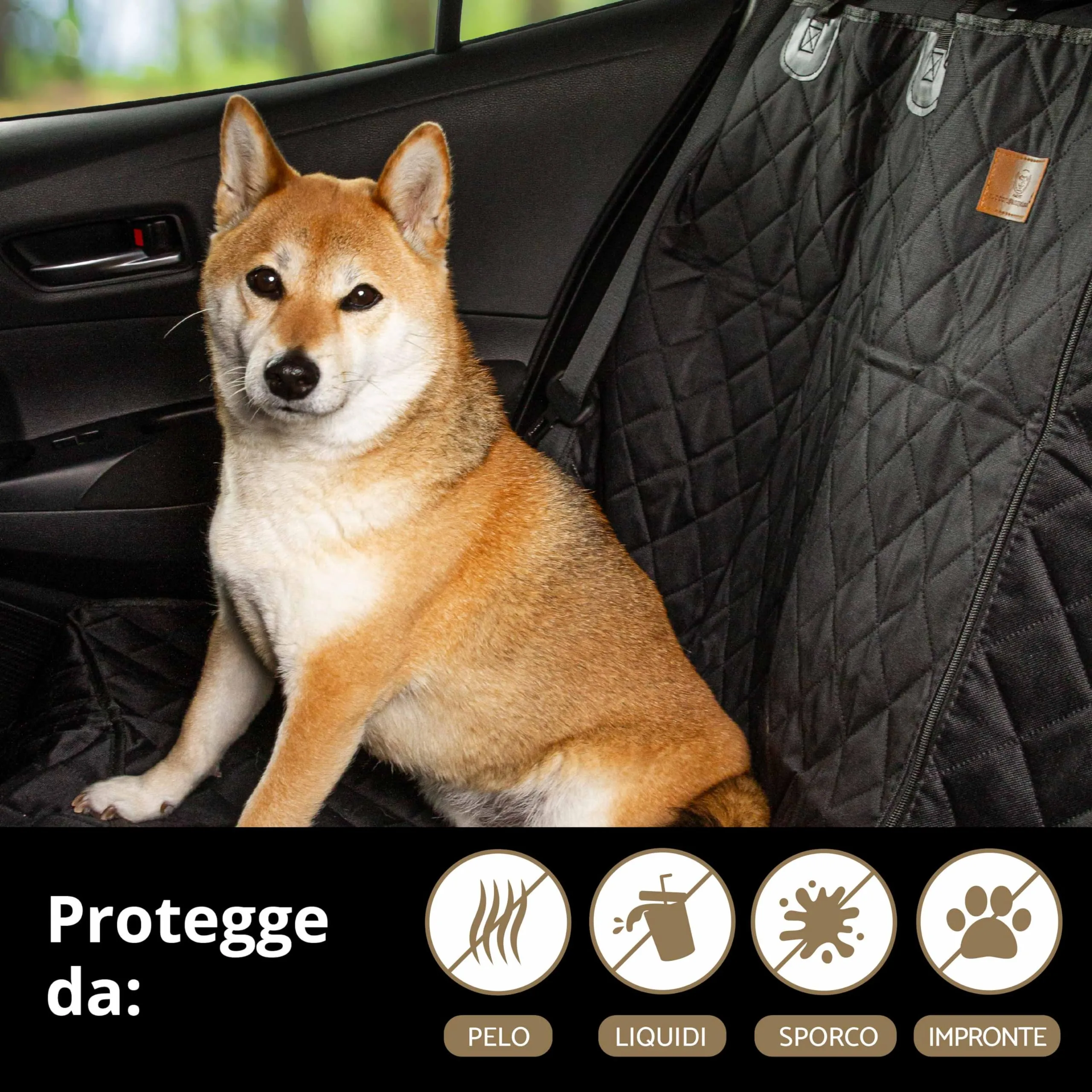 AMZPET Coprisedile Auto per Cani Impermeabile Antiscivolo e Antigraffio, 56 x 45 x 143 cm - immagine 7