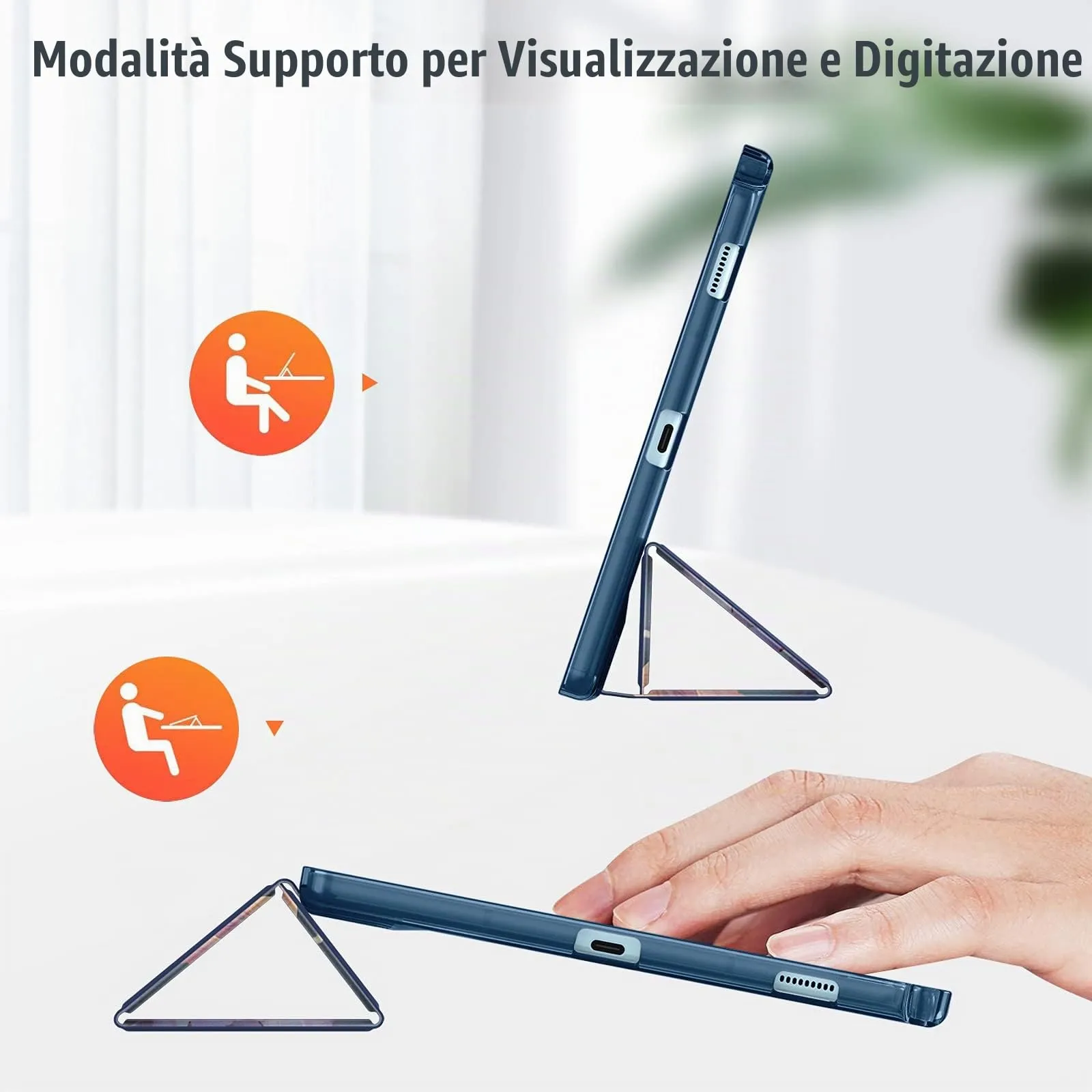 FINTIE Cover per Samsung Galaxy Tab S6 Lite 10.4 Pollici (2020/2022/2024), Floreale, Z-Blooming Hibiscus - immagine 3
