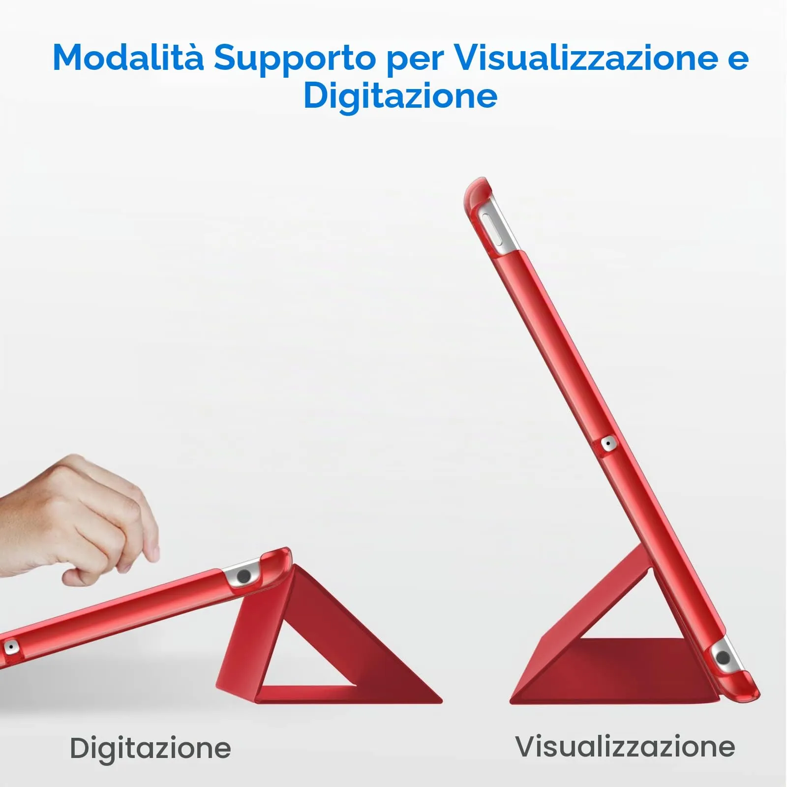 JETech Custodia per iPad 6ª/5ª Gen 9,7" (2018/2017), Rosso - immagine 5