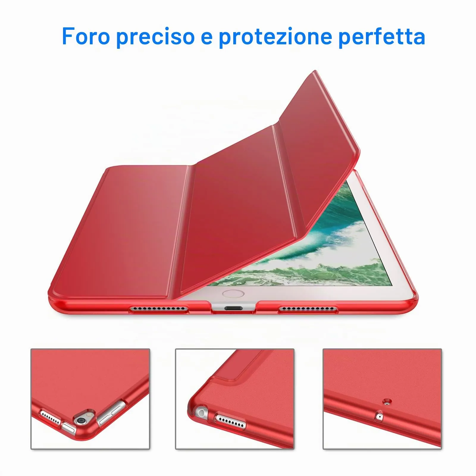 JETech Custodia per iPad Pro 10,5" (2017) e iPad Air 3ª Gen (2019) - Rosso - immagine 3