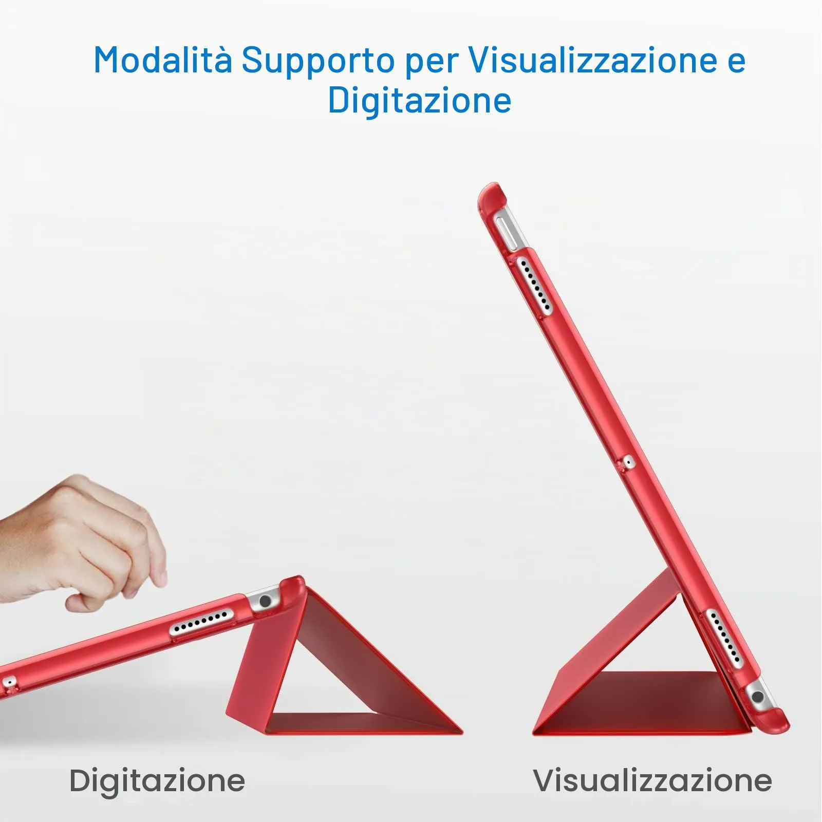 JETech Custodia per iPad Pro 10,5" (2017) e iPad Air 3ª Gen (2019) - Rosso - immagine 5
