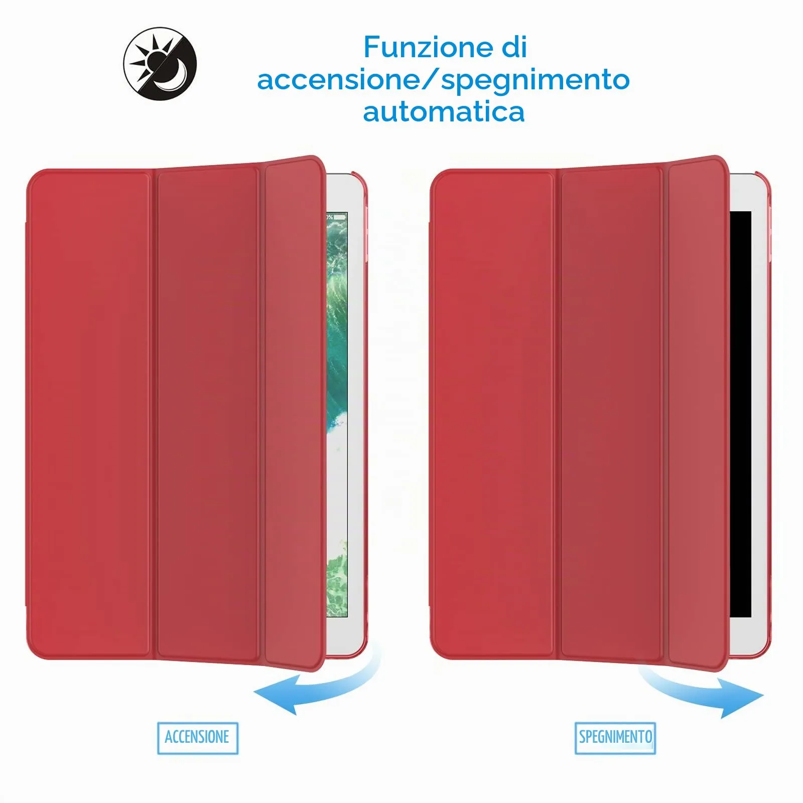 JETech Custodia per iPad Pro 10,5" (2017) e iPad Air 3ª Gen (2019) - Rosso - immagine 6