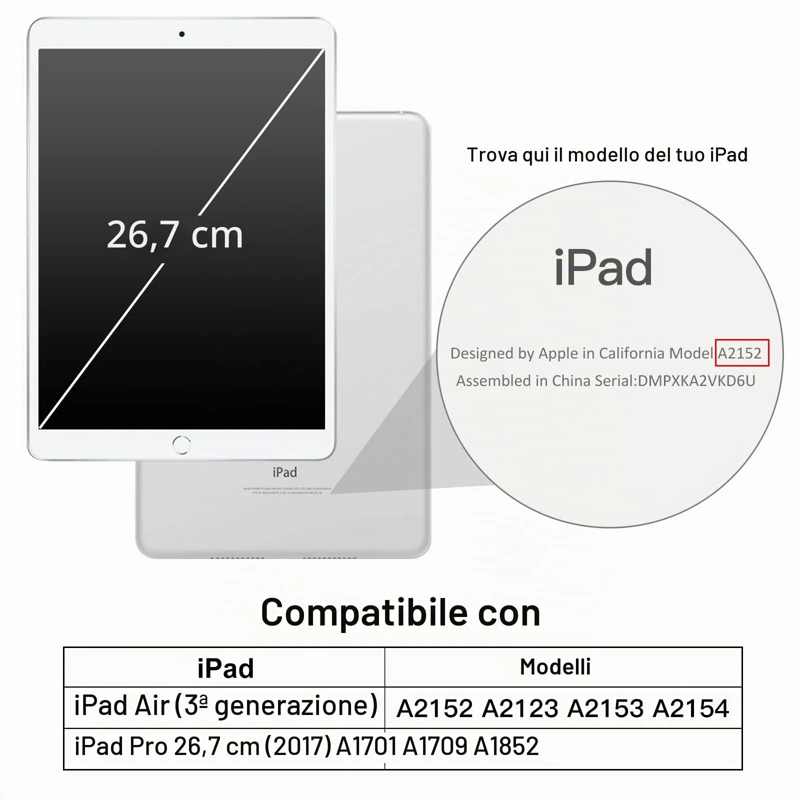 JETech Custodia per iPad Pro 10,5" (2017) e iPad Air 3ª Gen (2019), Oro Rosa - immagine 2