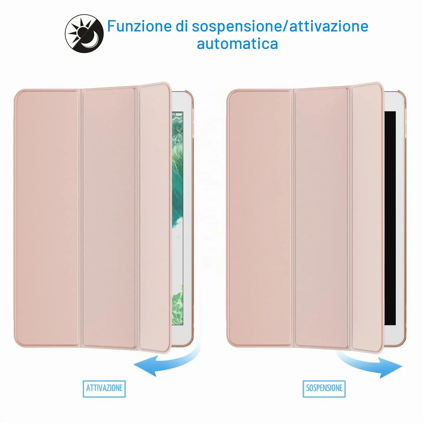 JETech Custodia per iPad Pro 10,5" (2017) e iPad Air 3ª Gen (2019), Oro Rosa - immagine 6