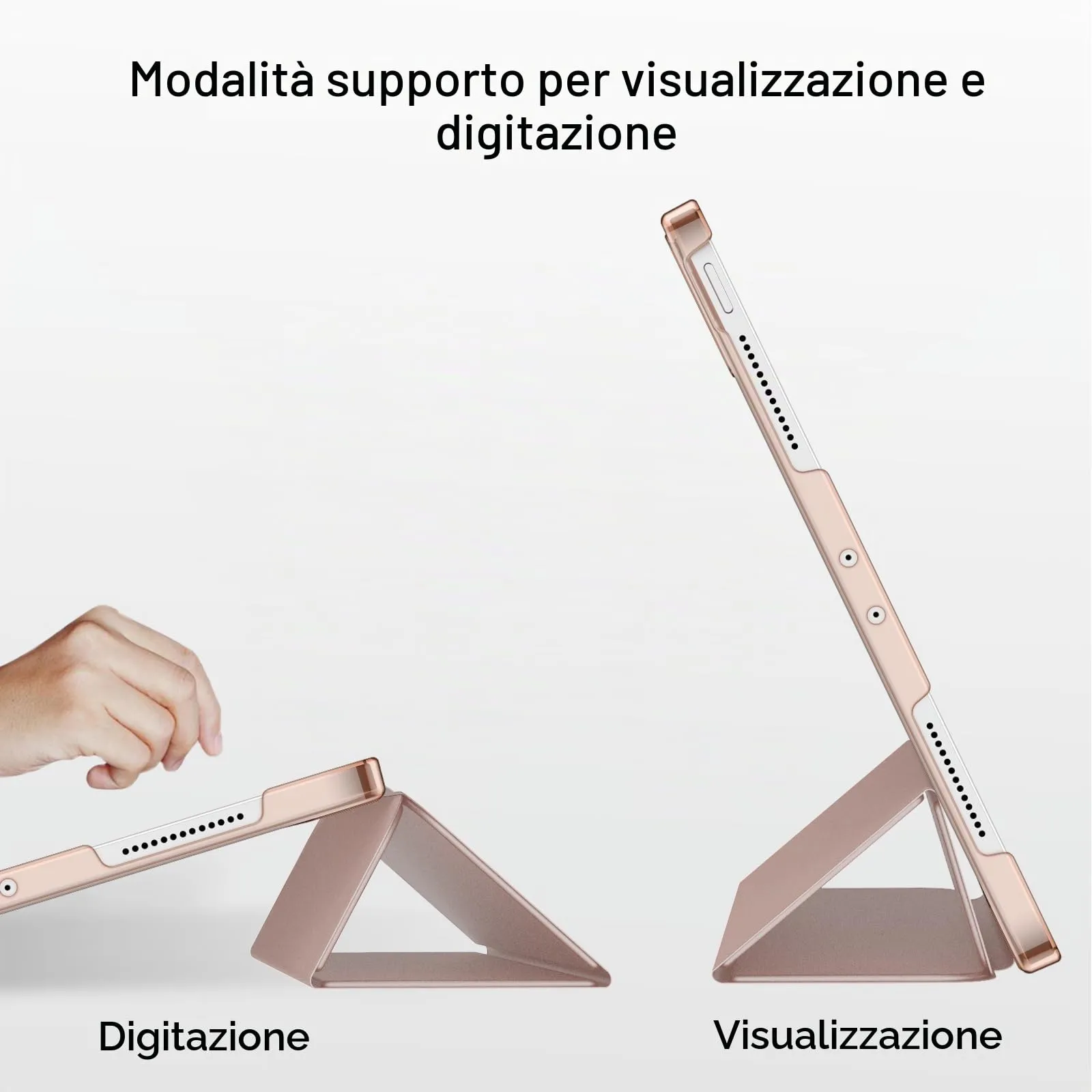 JETech Custodia per iPad Pro 11" (2018-2022), Oro Rosa - immagine 5