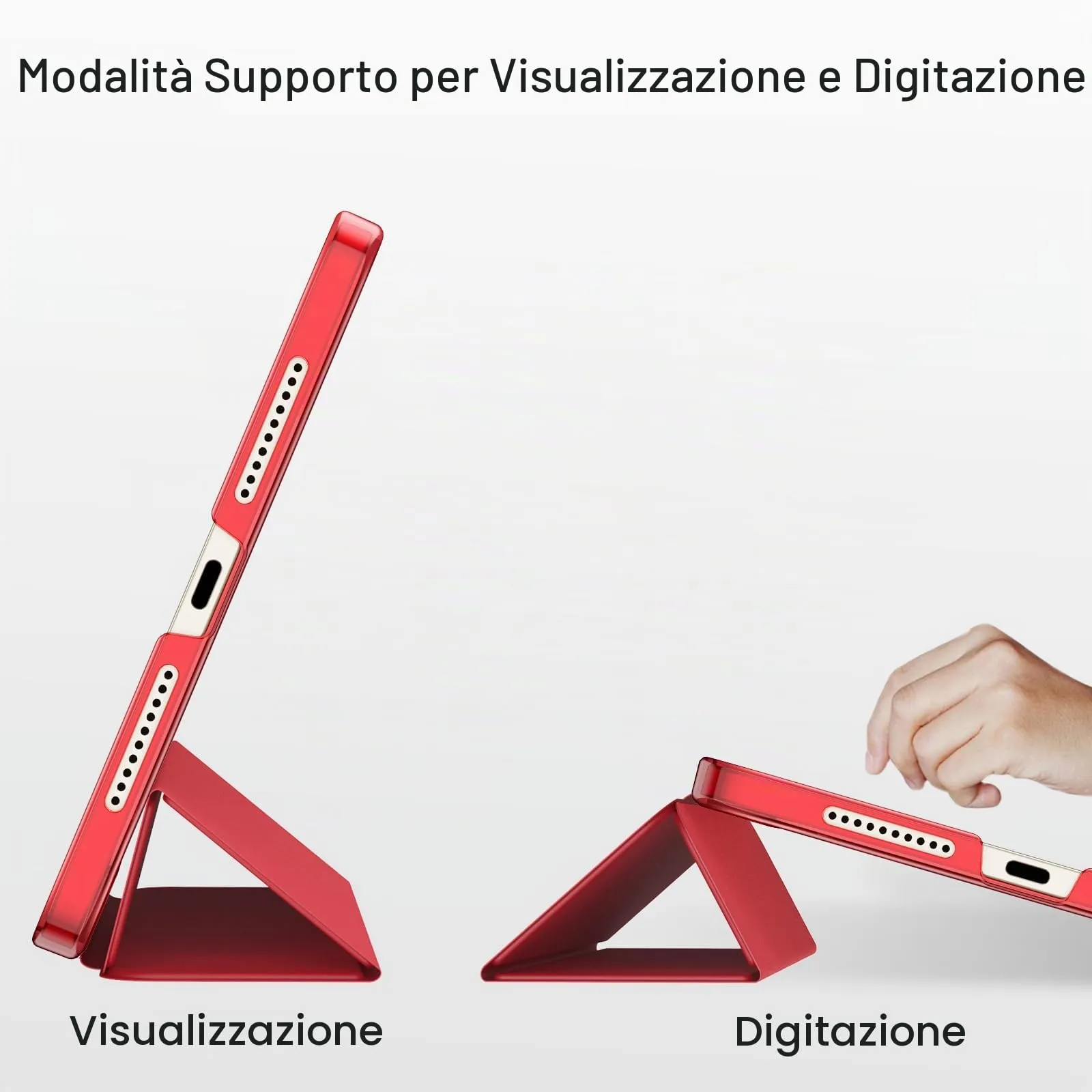 JETech Custodia per iPad mini A17 Pro/6ª Gen, Rosso - immagine 5