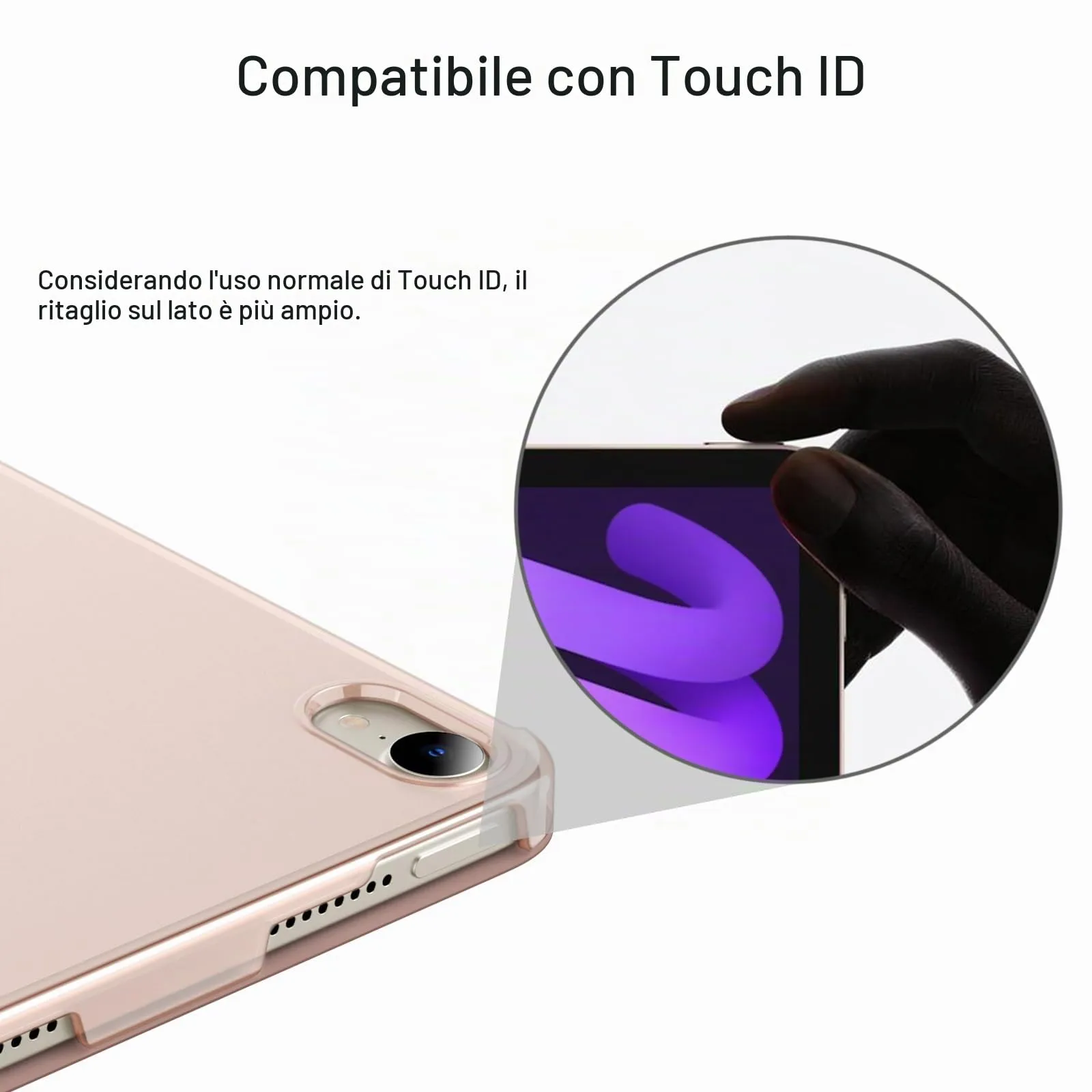 JETech Custodia per iPad mini A17 Pro/6ª Gen, Oro rosa - immagine 7