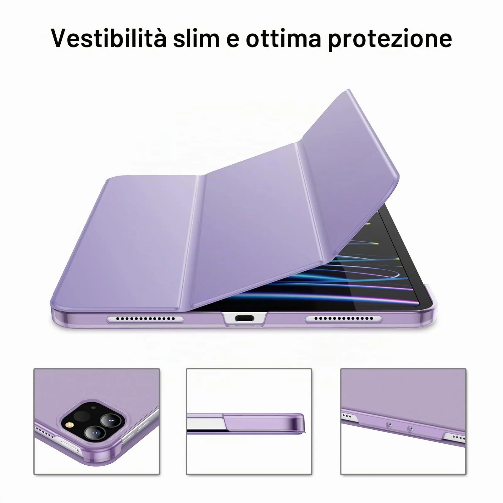 JETech Custodia per iPad Pro 11" (2018-2022), Viola Chiaro - immagine 3