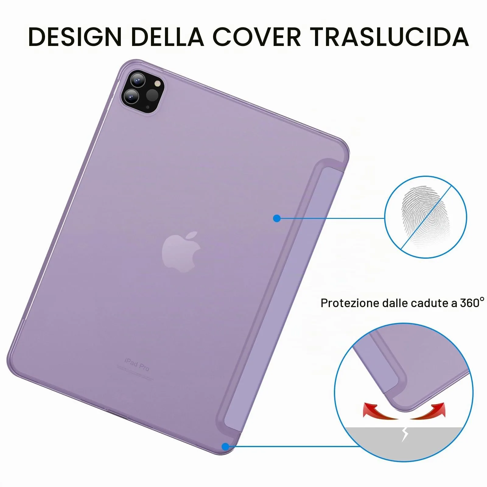 JETech Custodia per iPad Pro 11" (2018-2022), Viola Chiaro - immagine 4