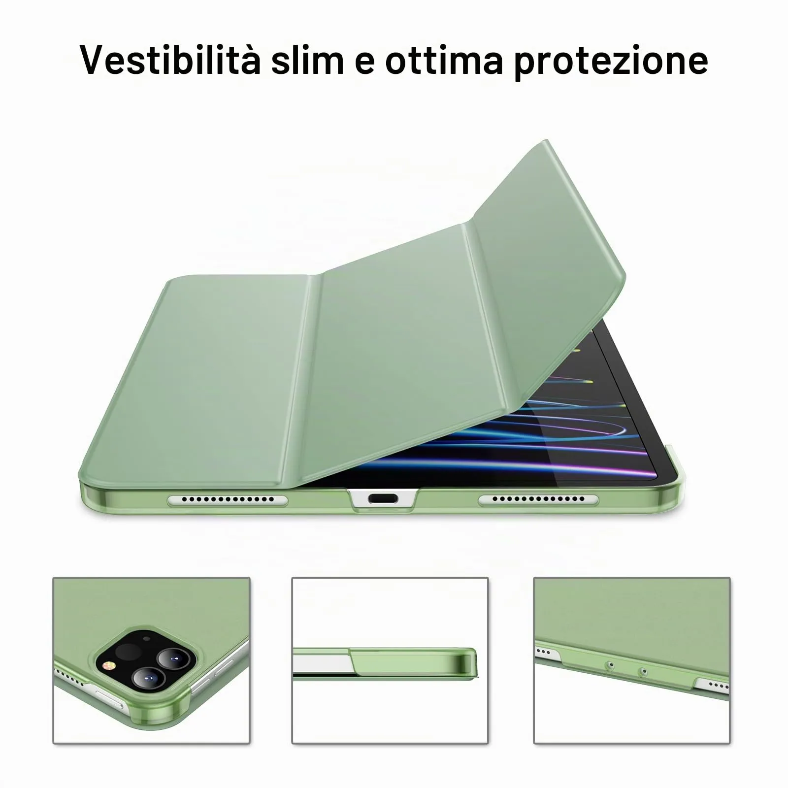 JETech Custodia per iPad Pro 11" (2018-2022), Verde Matcha - immagine 3