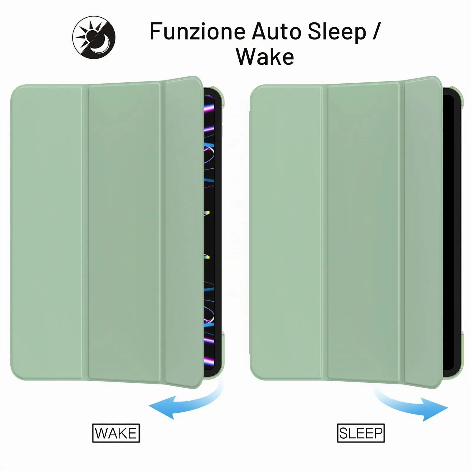 JETech Custodia per iPad Pro 11" (2018-2022), Verde Matcha - immagine 6
