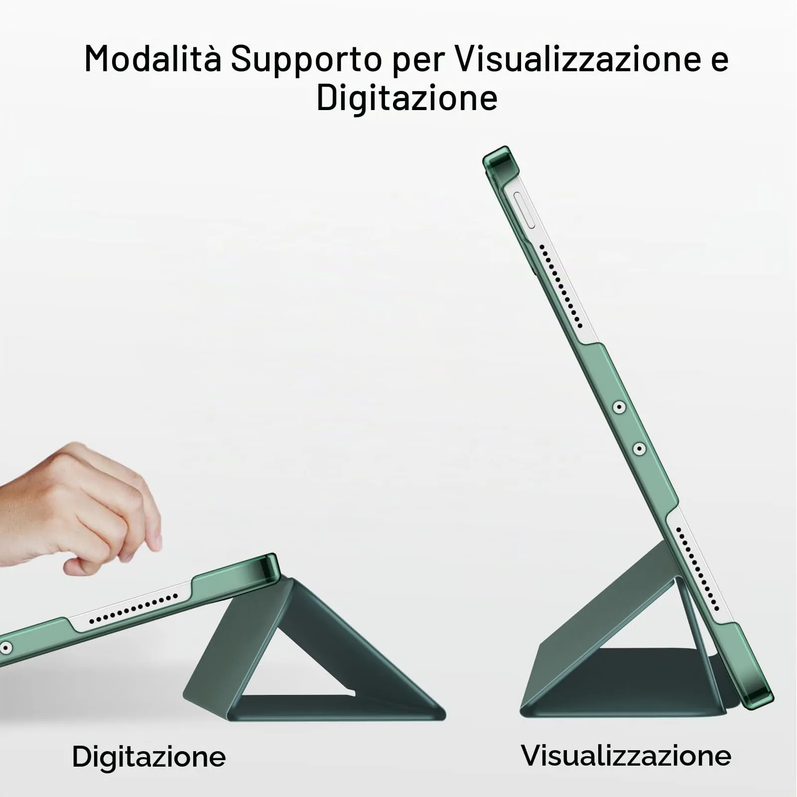 JETech Custodia per iPad Pro 11", Verde Nebbioso - immagine 5