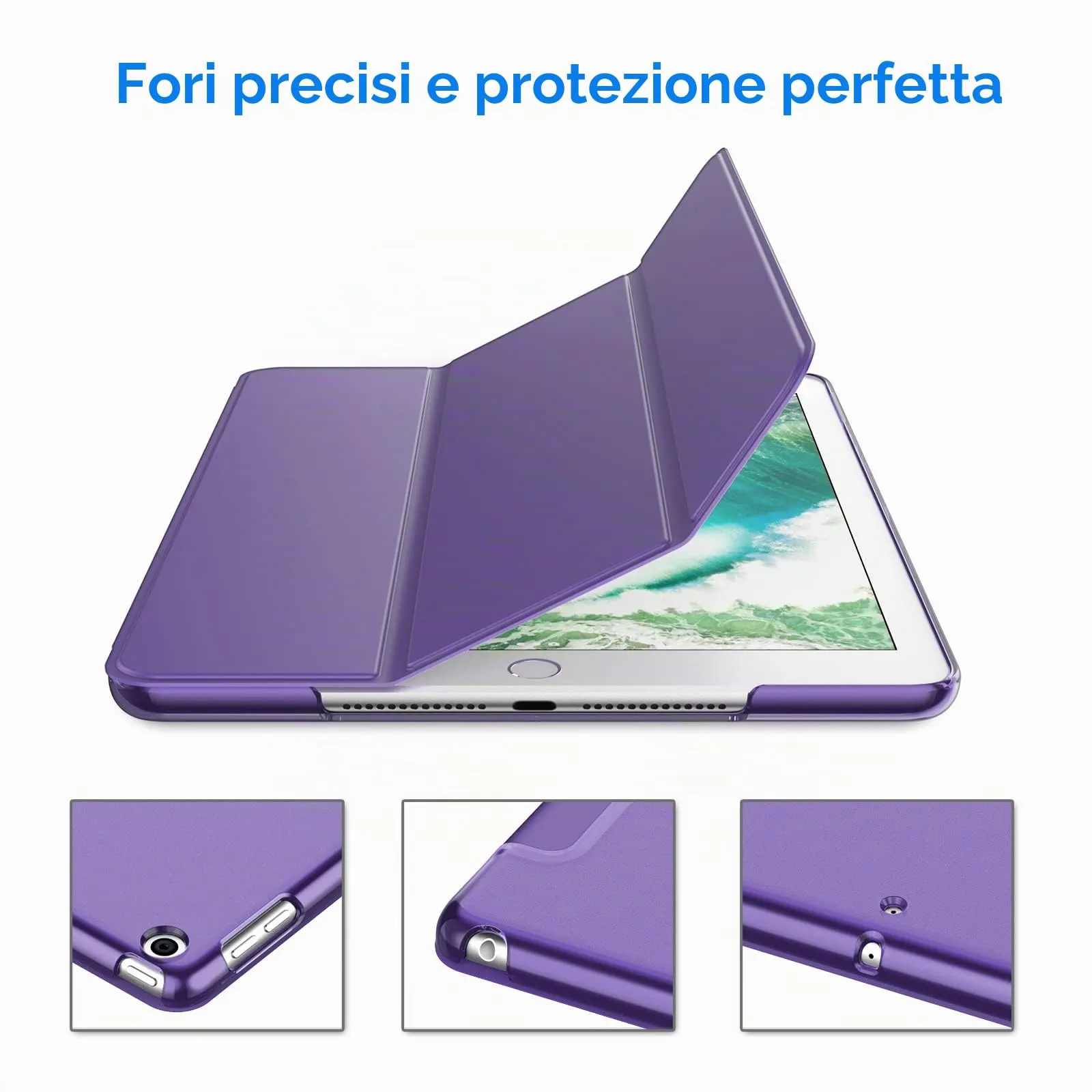 JETech Custodia per iPad 6ª/5ª Gen 9,7" (2018/2017), Viola - immagine 3