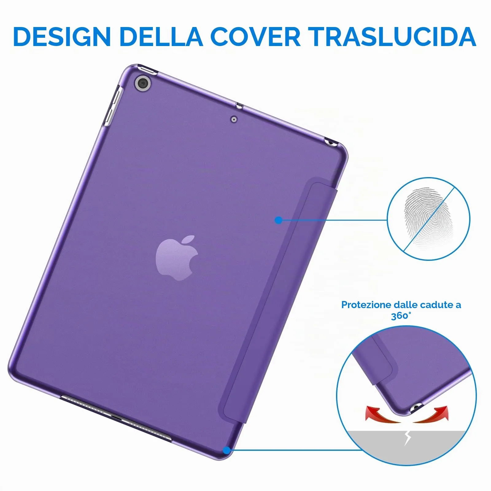 JETech Custodia per iPad 6ª/5ª Gen 9,7" (2018/2017), Viola - immagine 4
