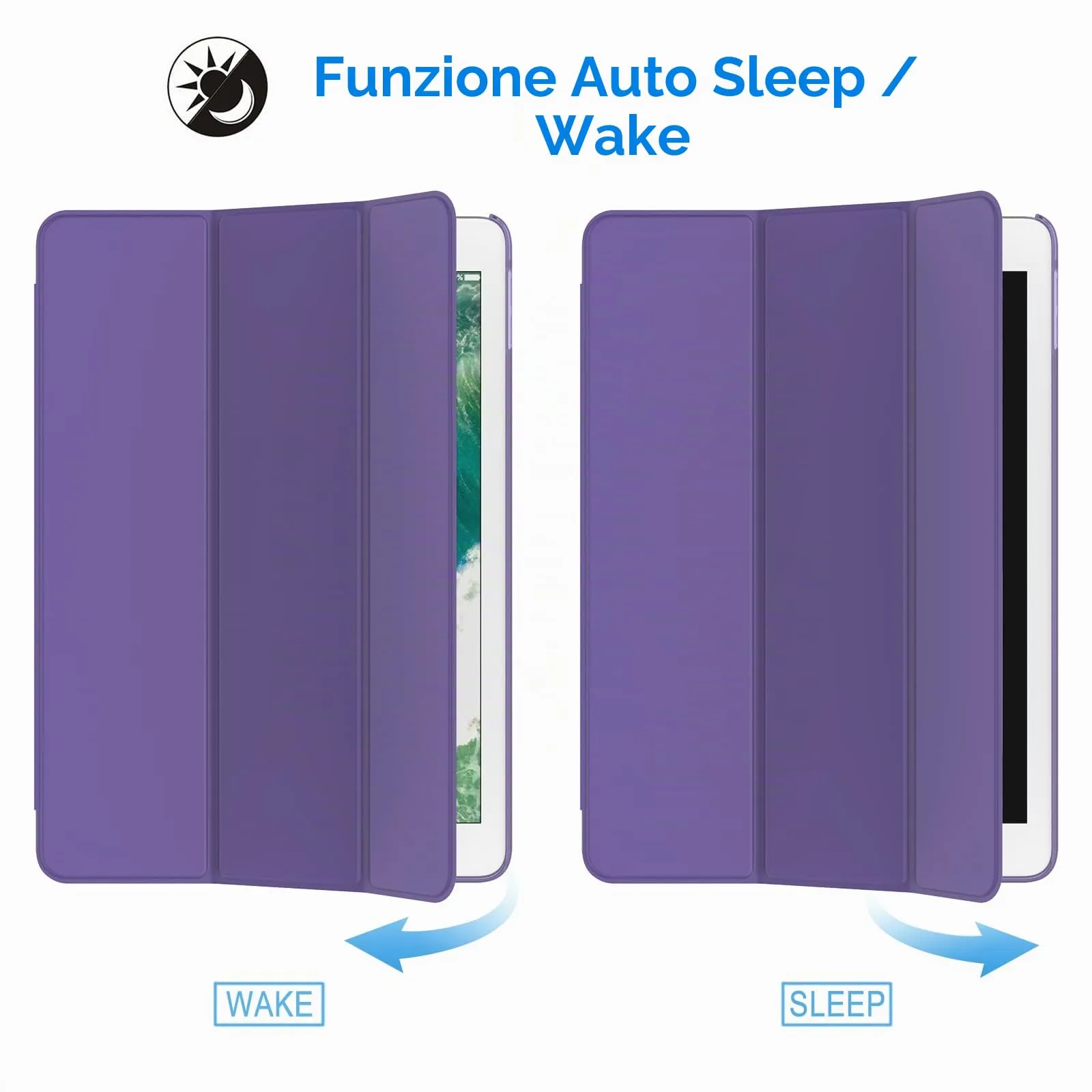 JETech Custodia per iPad 6ª/5ª Gen 9,7" (2018/2017), Viola - immagine 6