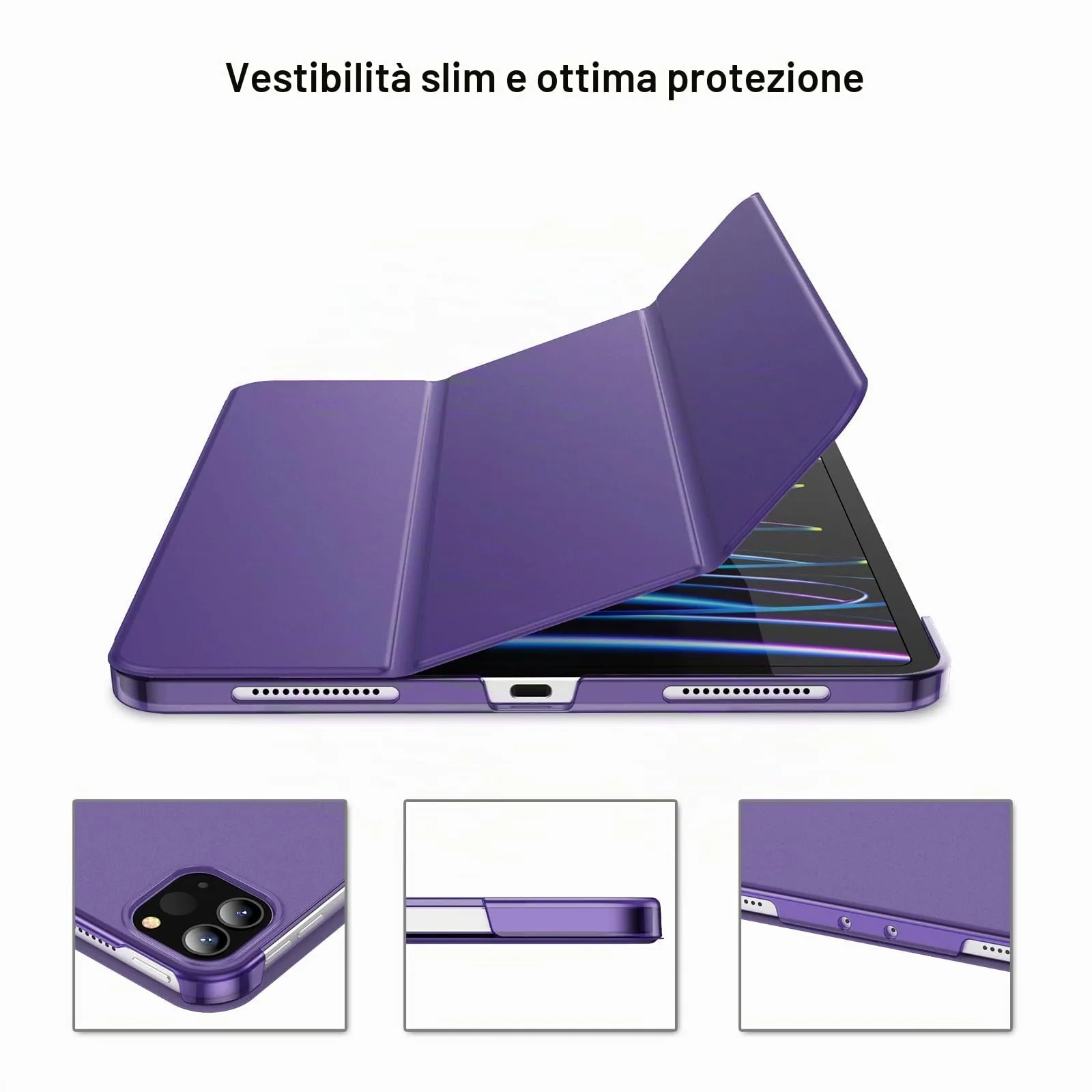 JETech Custodia per iPad Pro 11" (2018-2022), Viola - immagine 3