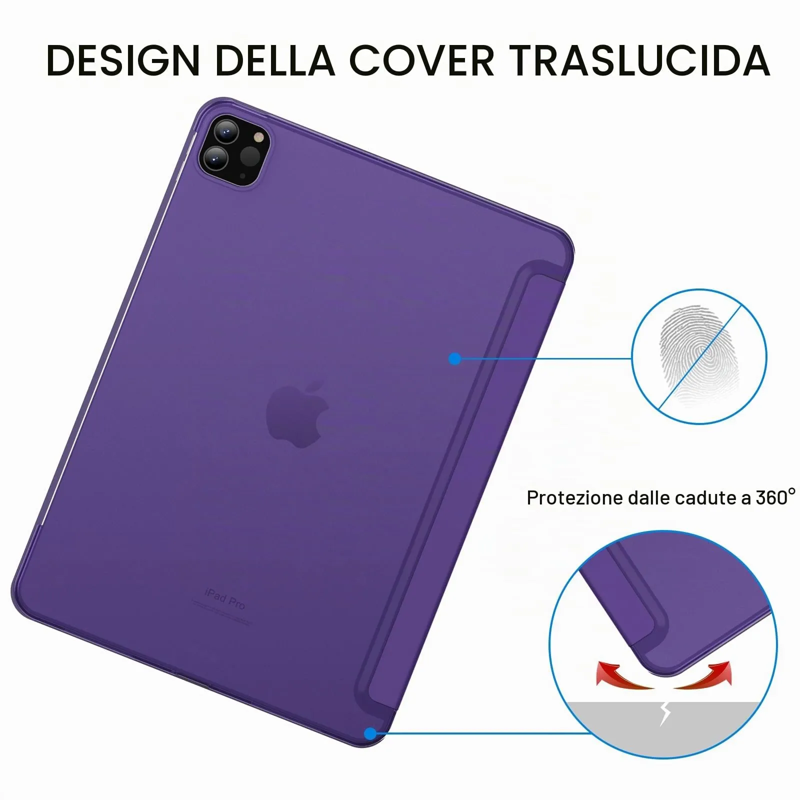 JETech Custodia per iPad Pro 11" (2018-2022), Viola - immagine 4