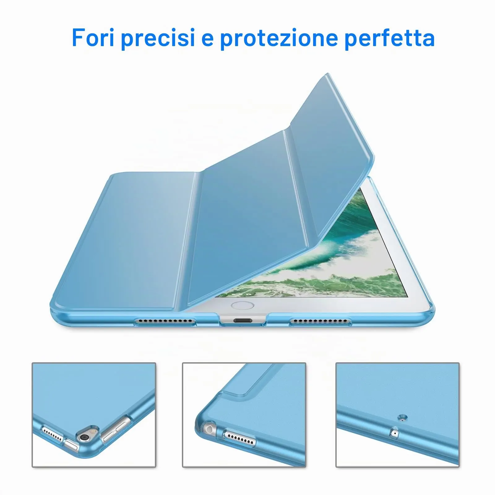 JETech Custodia per iPad Pro 10,5" (2017) e iPad Air 3ª Gen (2019), Blu - immagine 3