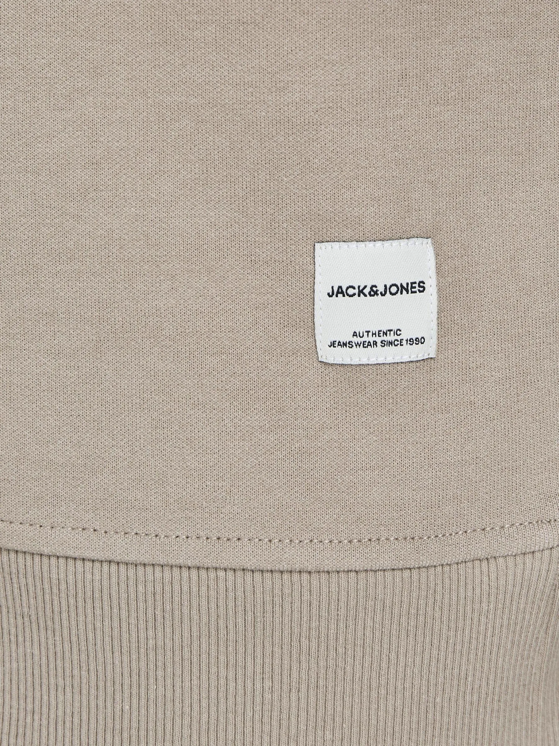 Jack & Jones Felpa Basic da Uomo Scollo Rotondo, Beige, S - immagine 7