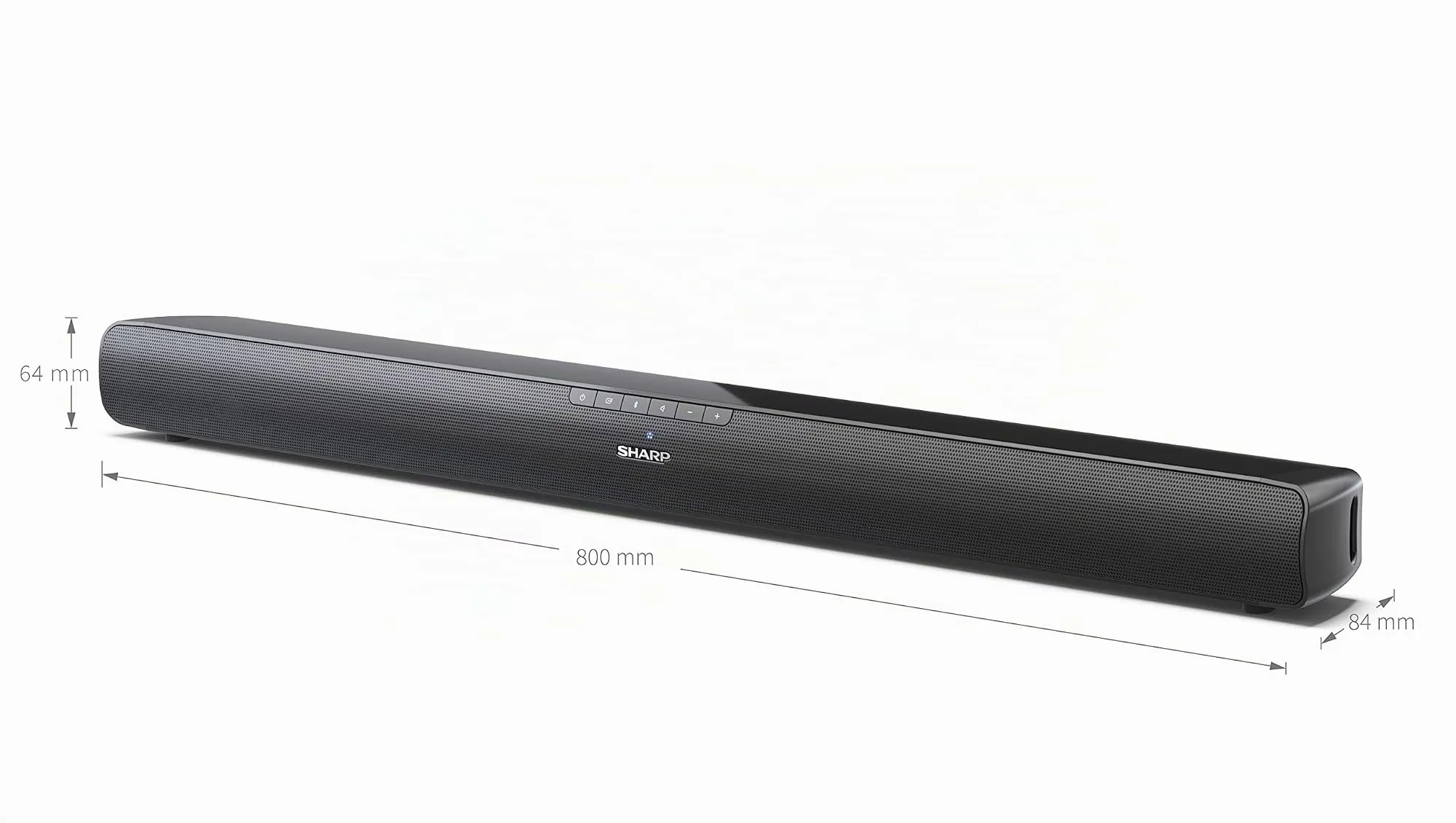 Sharp HT-SB100 Soundbar 2.0, 75W, HDMI ARC/CEC, Bluetooth 5.1, Black - immagine 7