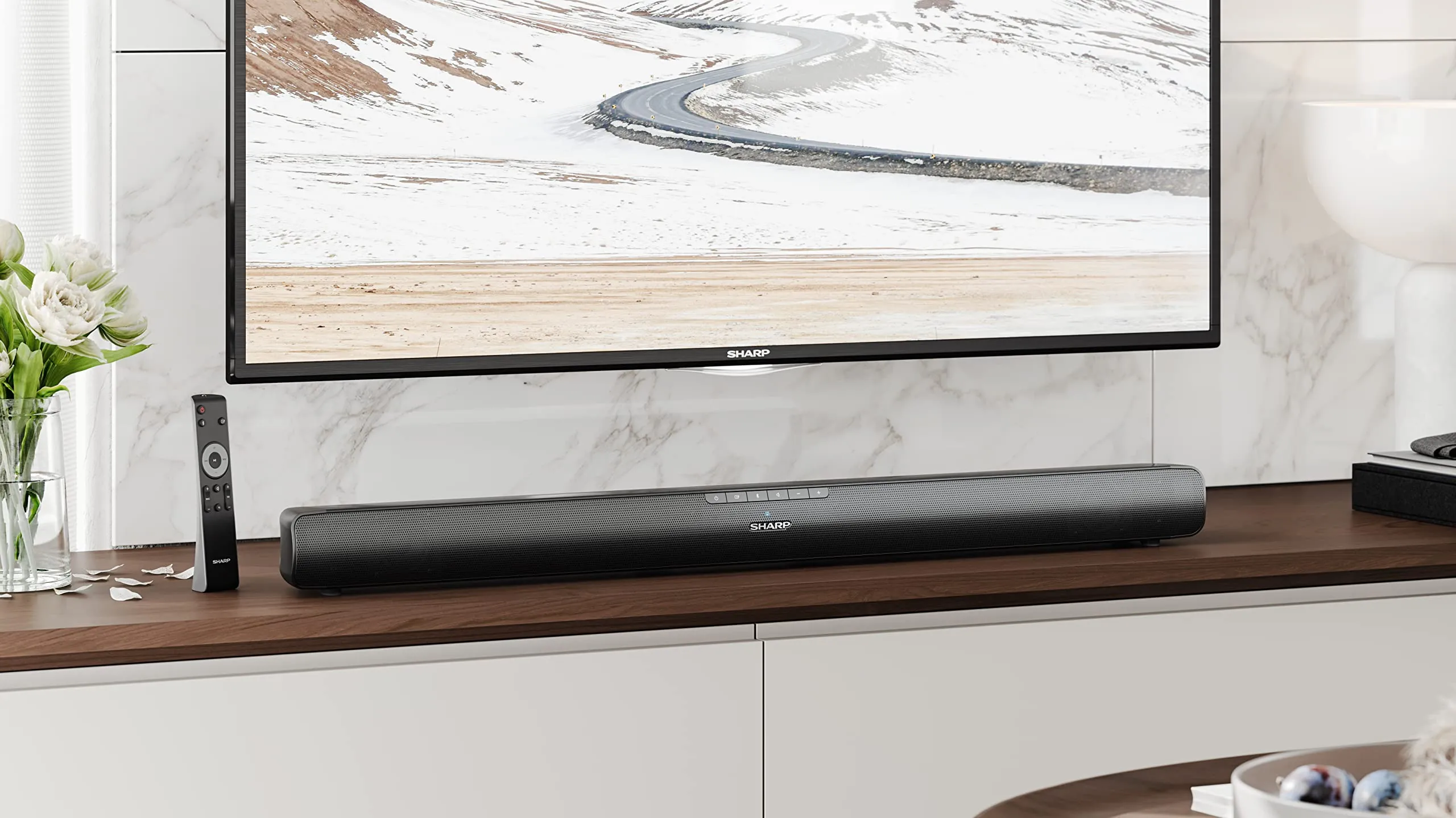 Sharp HT-SB100 Soundbar 2.0, 75W, HDMI ARC/CEC, Bluetooth 5.1, Black - immagine 14